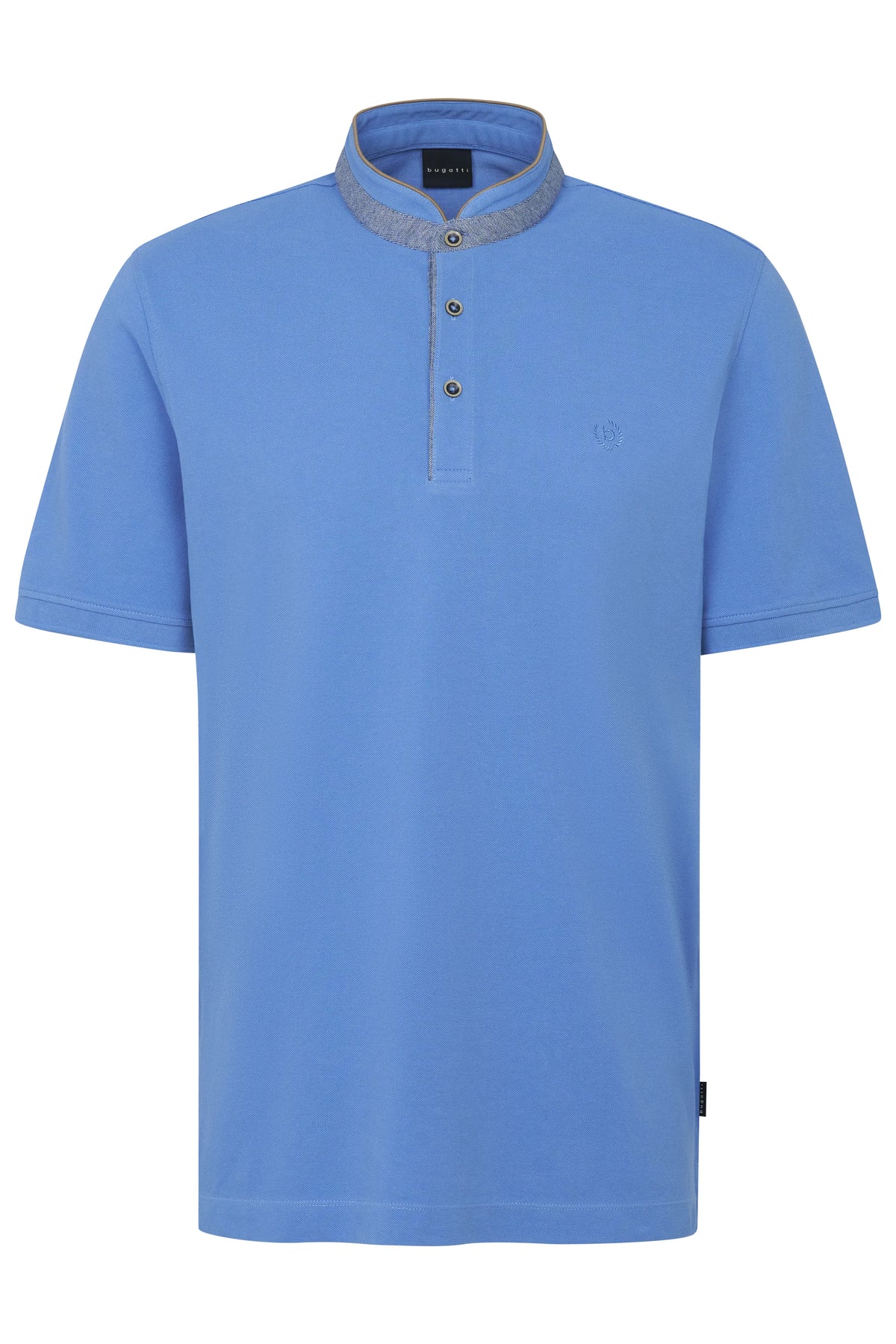 BUGATTI GRANDFATHER COLLAR POLO SHIRT  - BLUE