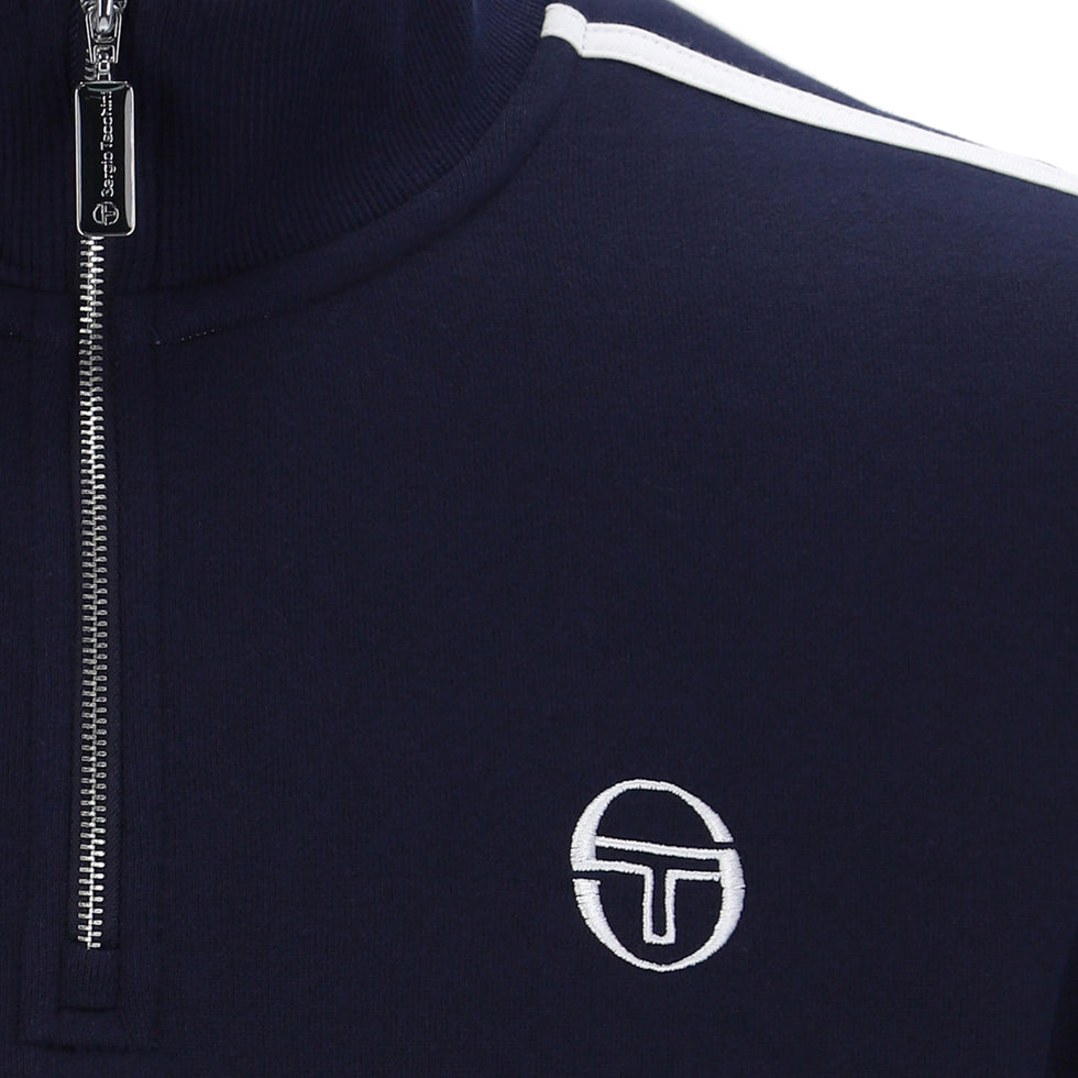 SERGIO TACCHINI LOCCHI 1/4 ZIP SWEATSHIRT  -NAVY