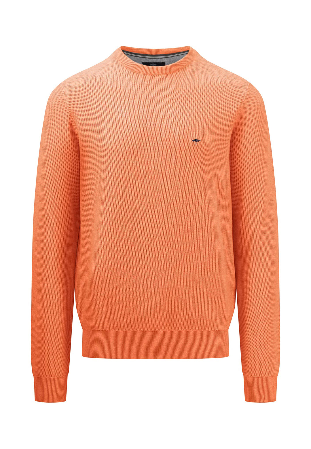 FYNCH HATTON O NECK TEXTURED KNITWEAR  - ORANGE