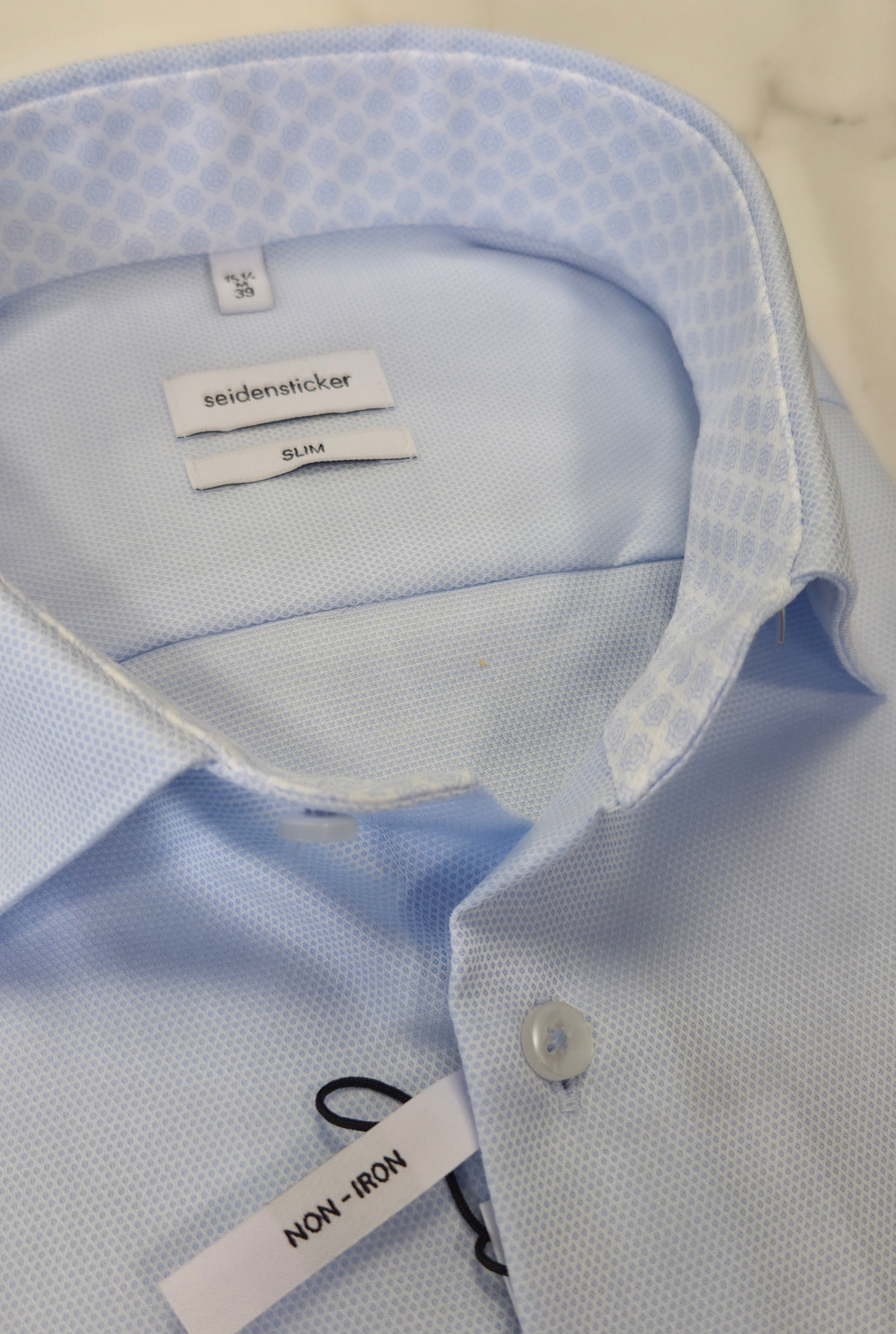 SEIDENSTICKER SLIM FIT L/S SHIRT (01849981) - BABY BLUE