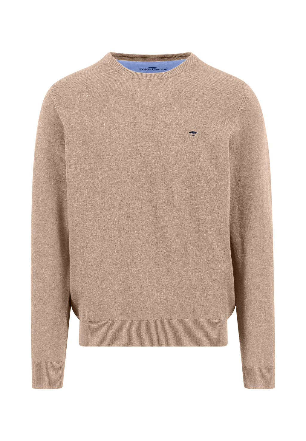 FYNCH HATTON O NECK KNITWEAR - BEIGE