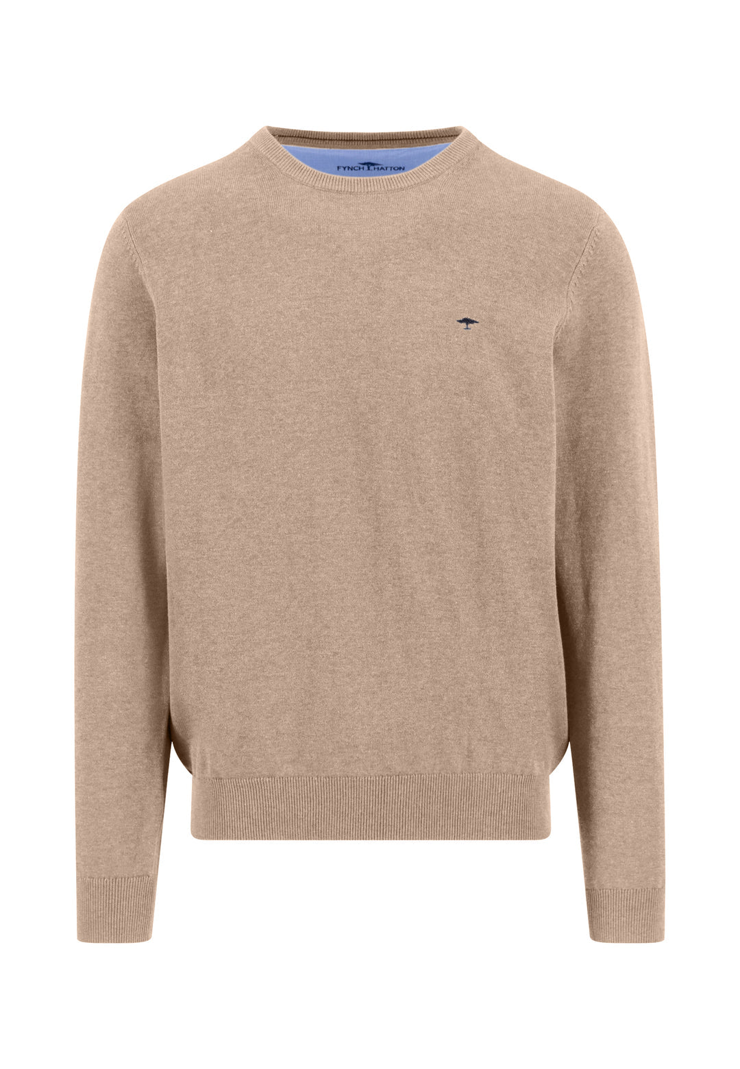 FYNCH HATTON O NECK KNITWEAR - BEIGE
