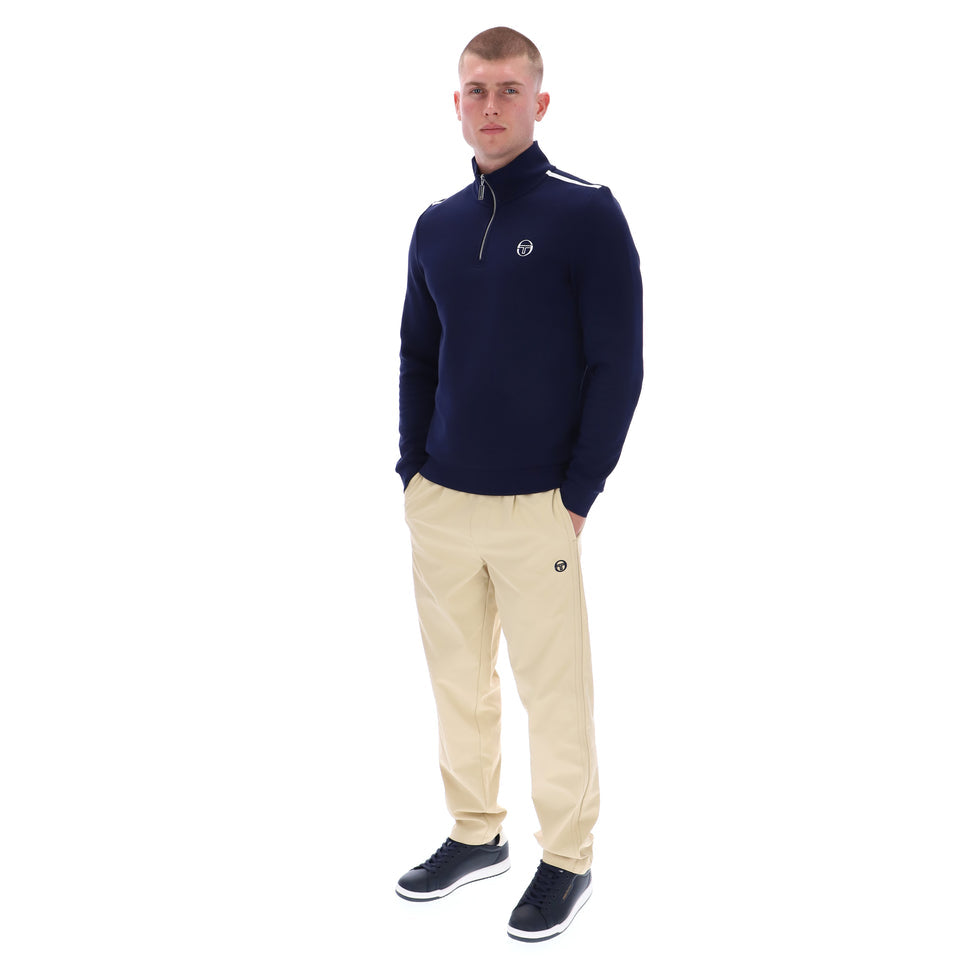 SERGIO TACCHINI LOCCHI 1/4 ZIP SWEATSHIRT  -NAVY
