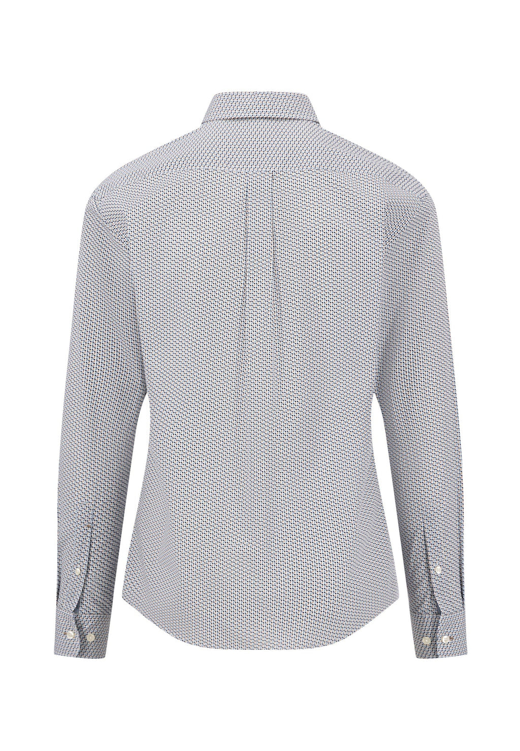 FYNCH HATTON PATTERN L/S SHIRT (16085370/864)- BLUE/BEIGE