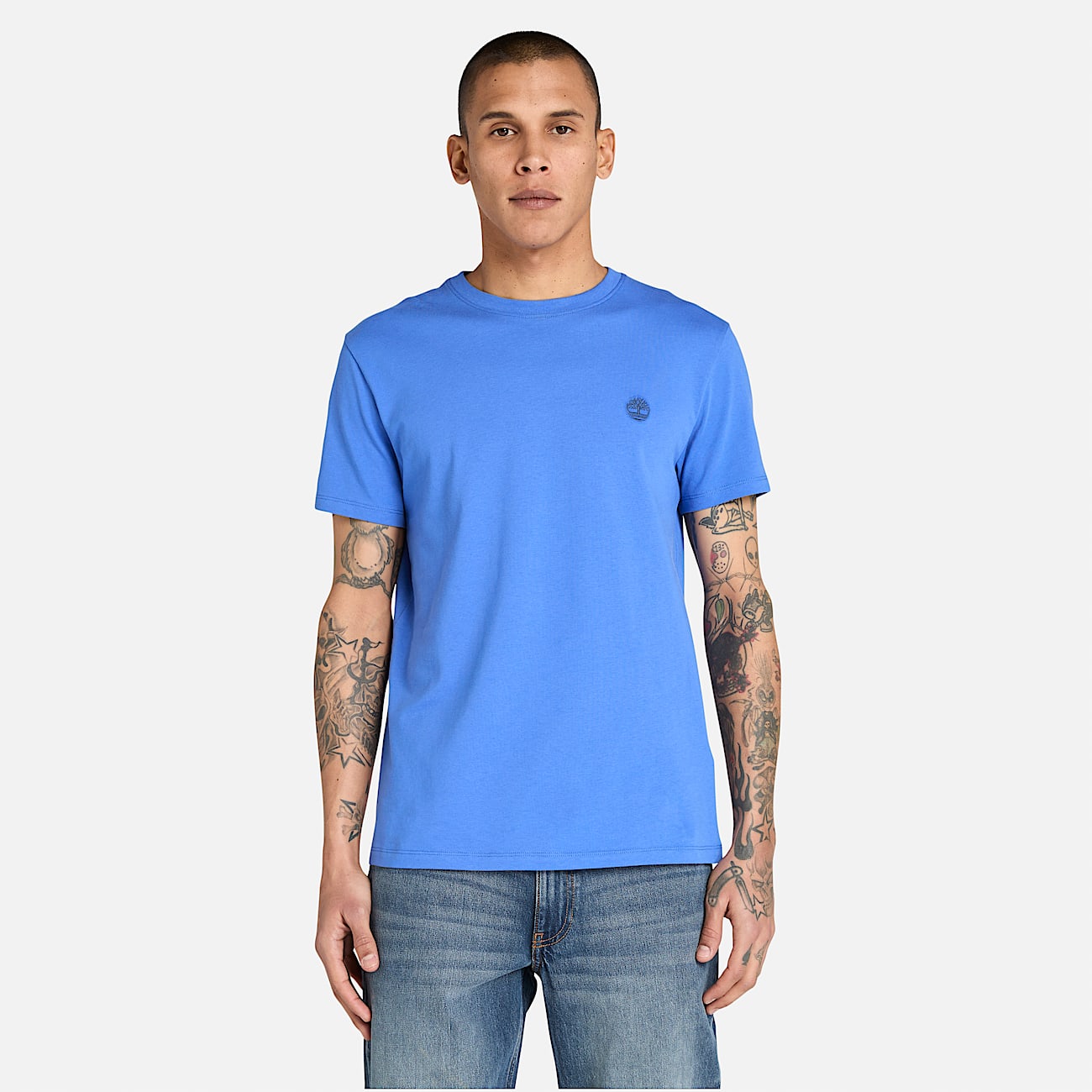 TIMBERLAND SMALL LOGO T-SHIRT - BLUE