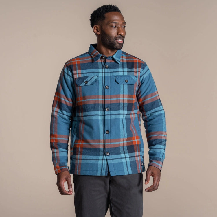 CRAGHOPPER BURNBANK OVERSHIRT - NAVY/RUST
