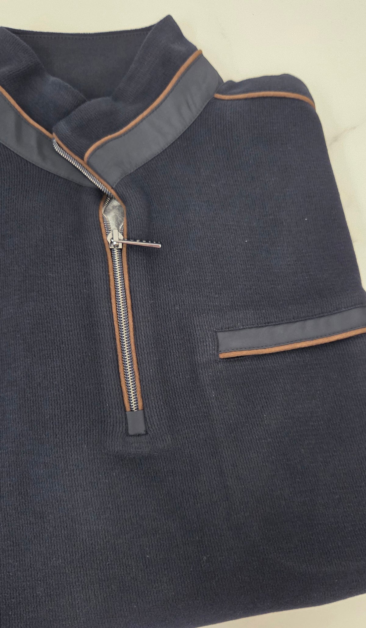BUGATTI 1/4 ZIP SWEAT TROYER  - NAVY