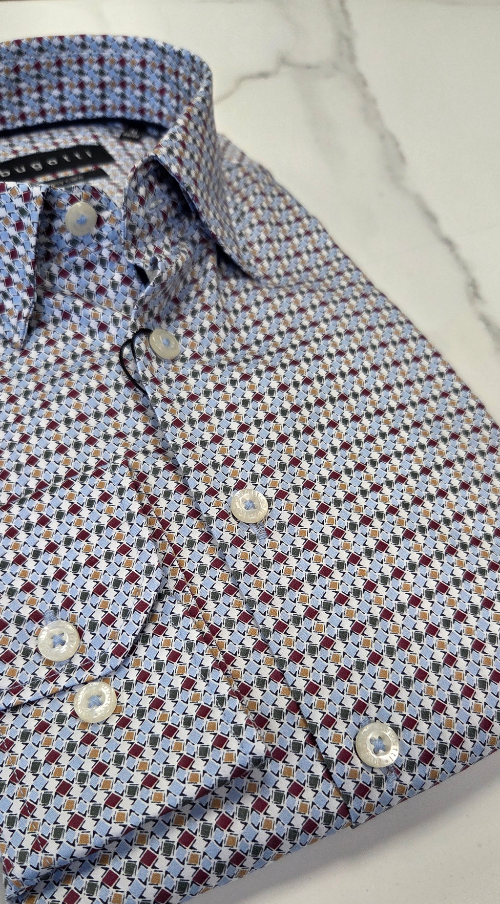 BUGATTI PATTERN L/S SHIRT  - MULTI