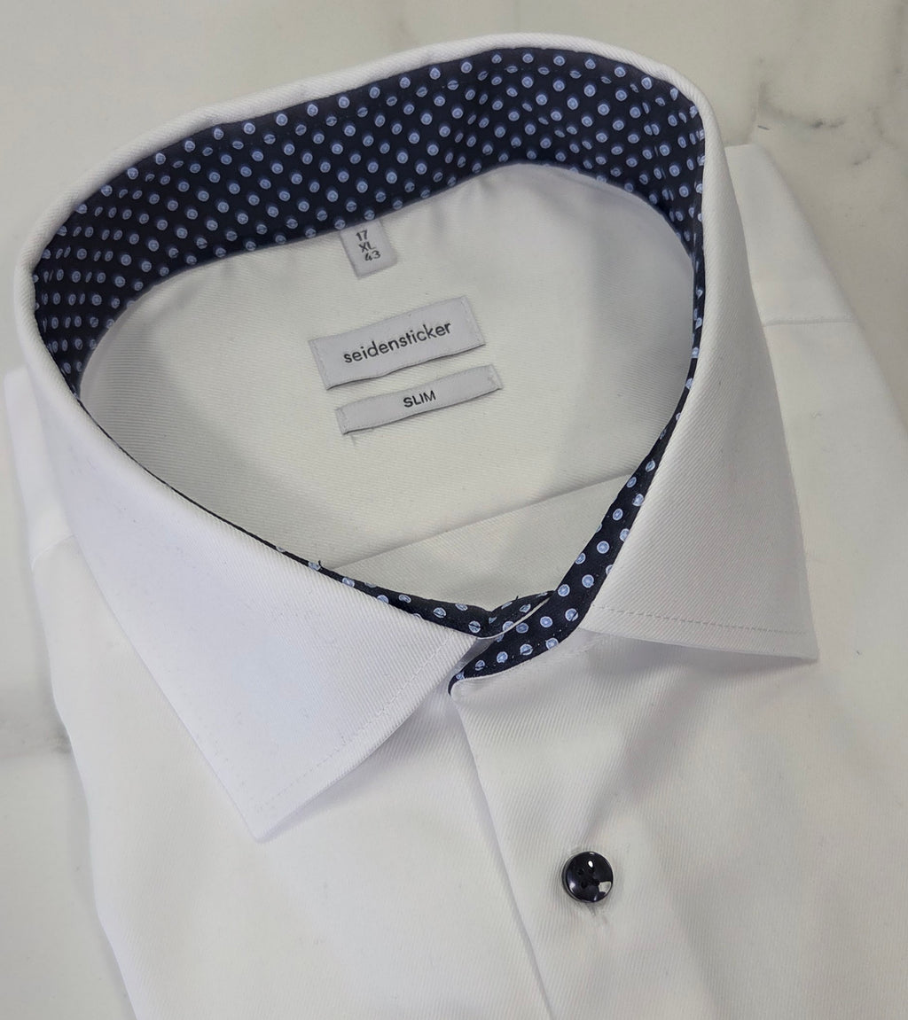 SEIDENSTICKER L/S SLIM FIT SHIRT 01.645330 - WHITE