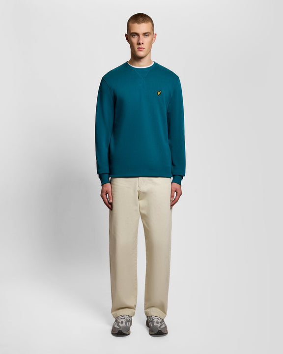 LYLE & SCOTT CREW SWEATSHIRT  - TEAL