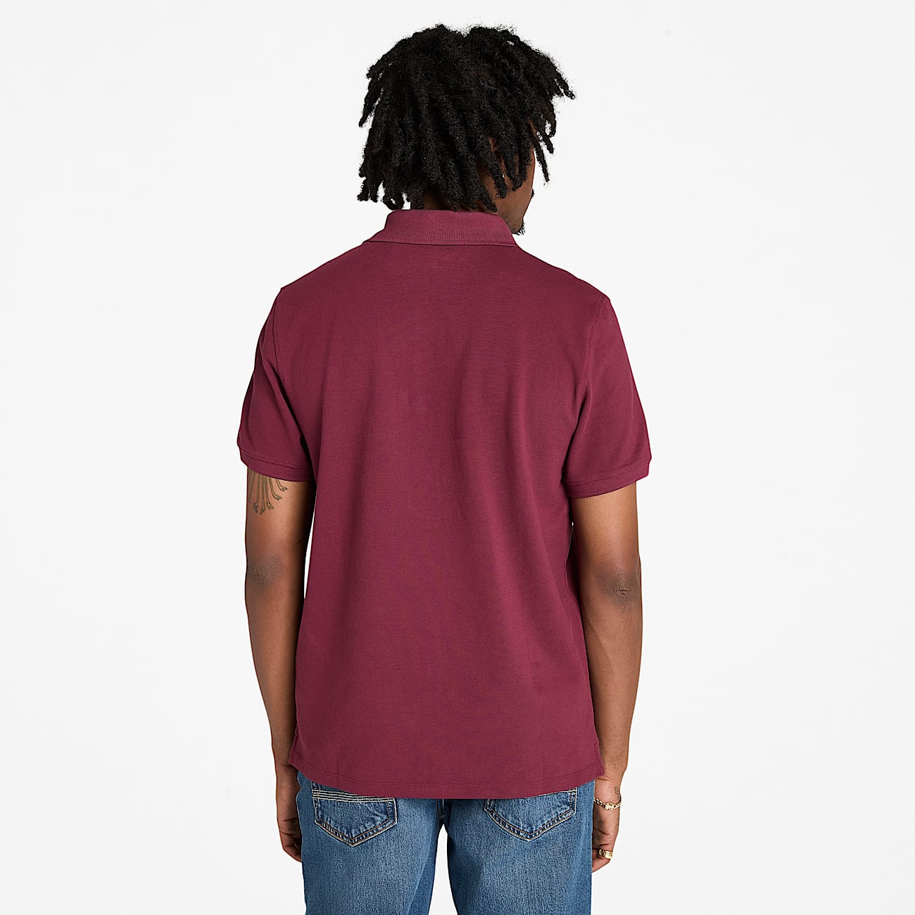 TIMBERLAND PIQUE POLOSHIRT  - BURGUNDY