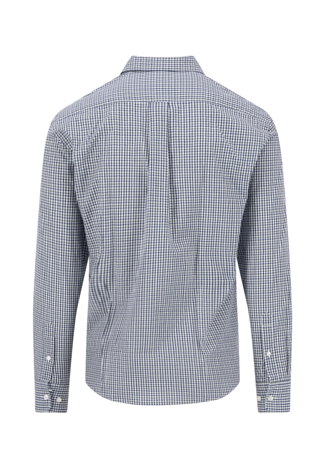 FYNCH HATTON COMBI CHECK L/S SHIRT (16135120) -NAVY/GREEN