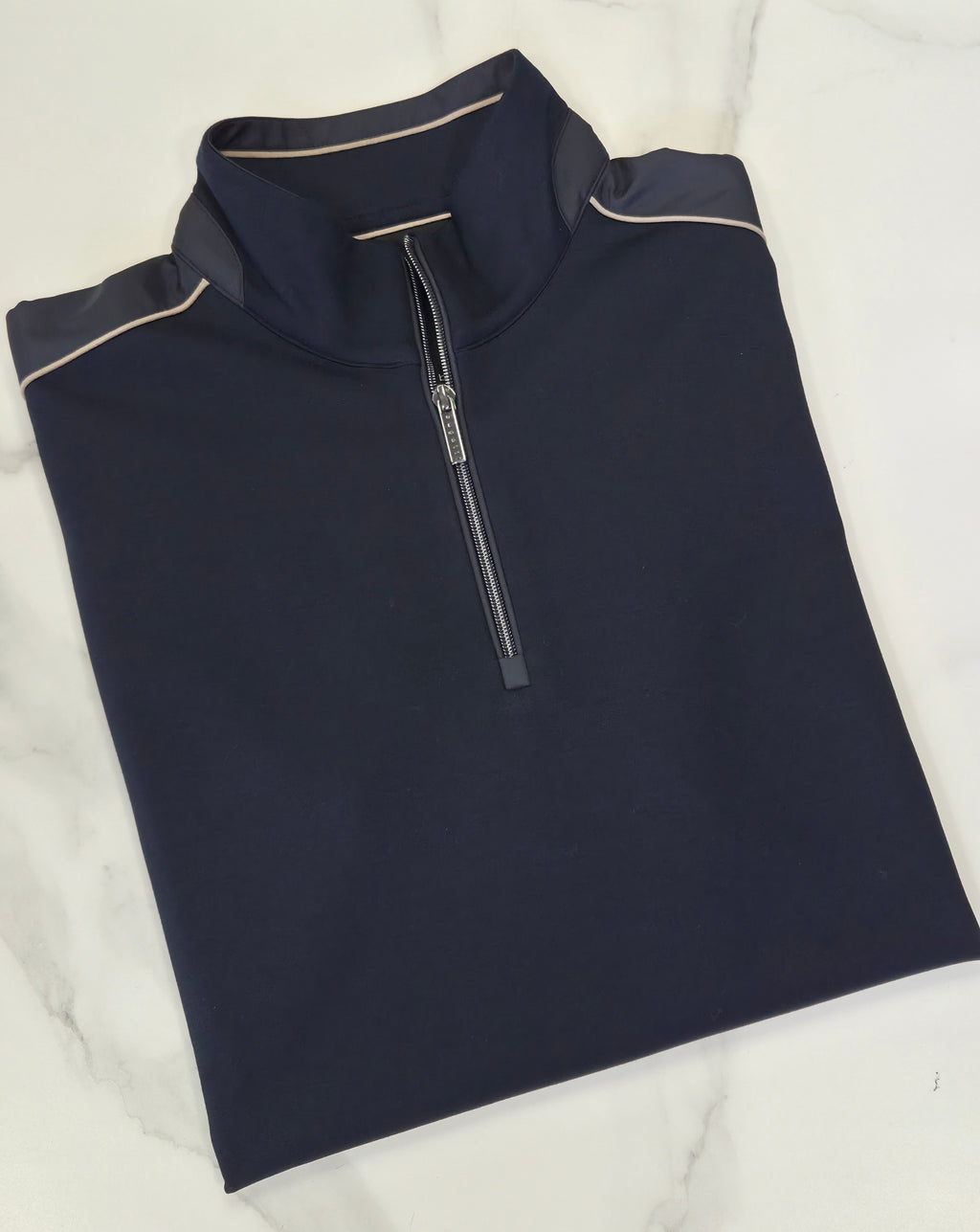 BUGATTI 1/4 ZIP SWEATSHIRT (15123E) -Navy