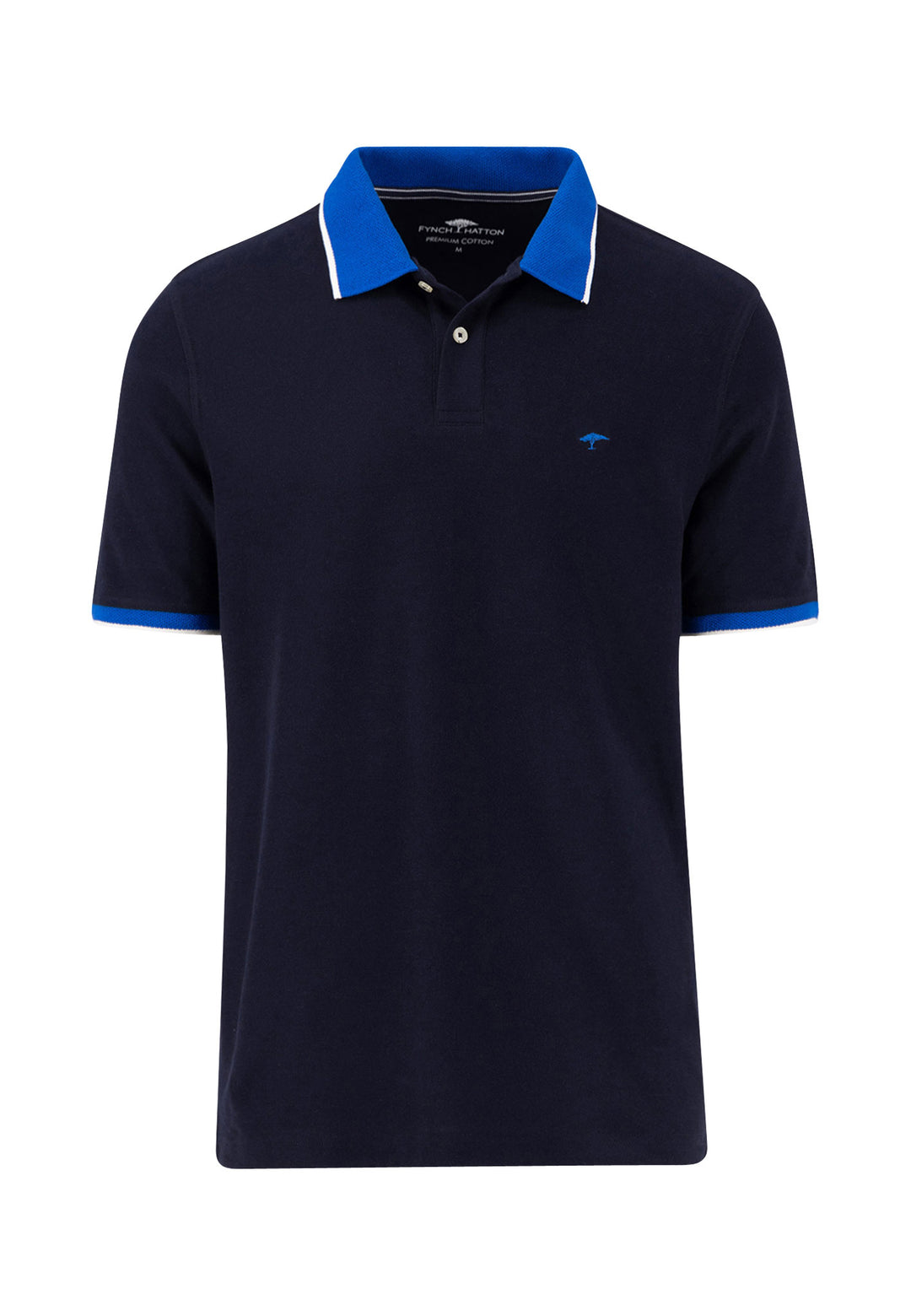 FYNCH HATTON COLOURBLOCK POLOSHIRT (15031703/685) - NAVY/BLUE