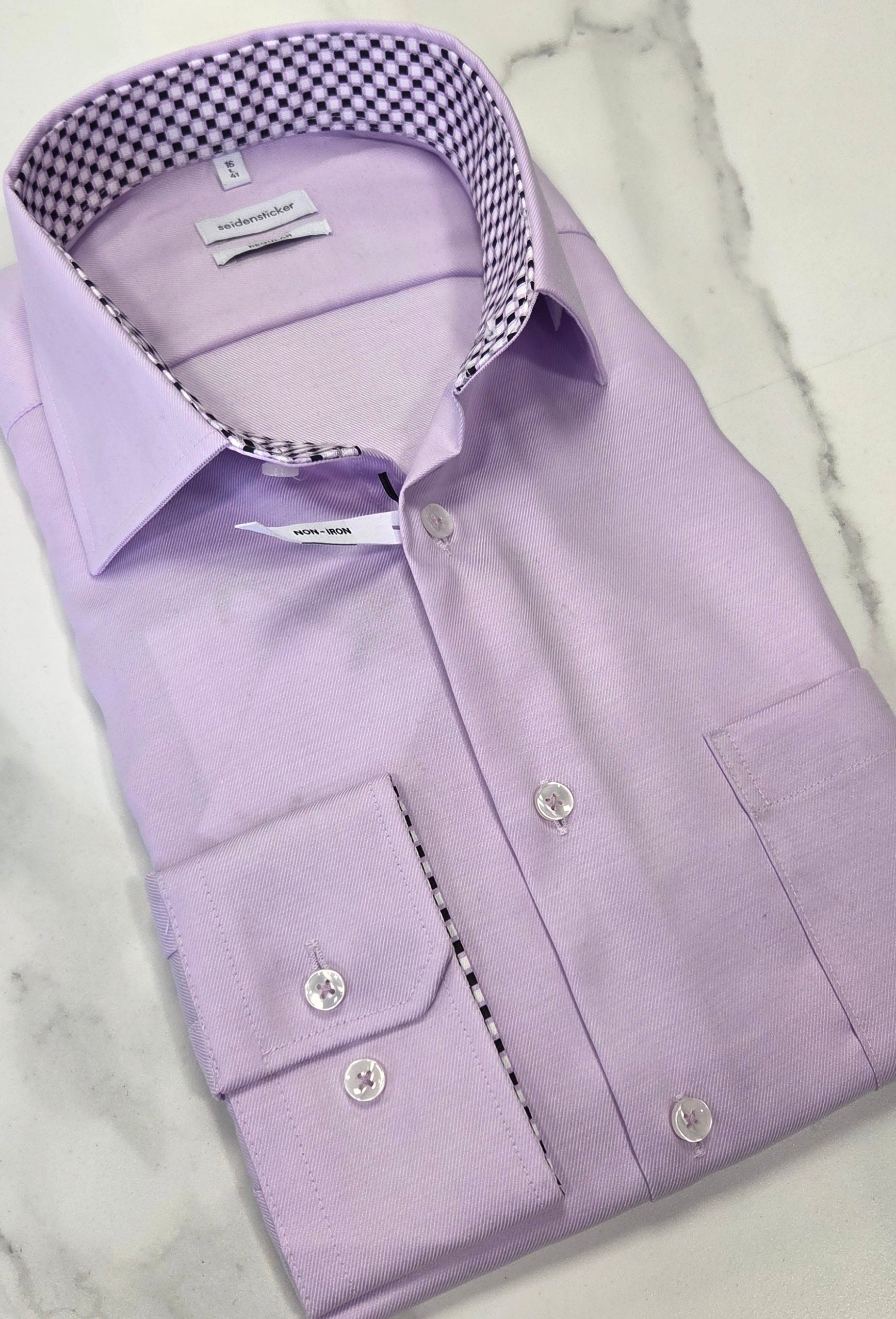 SEIDENSTICKER L/S SHIRT REGULAR FIT (01.147260/82) - LILAC