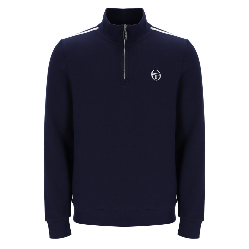 SERGIO TACCHINI LOCCHI 1/4 ZIP SWEATSHIRT  -NAVY