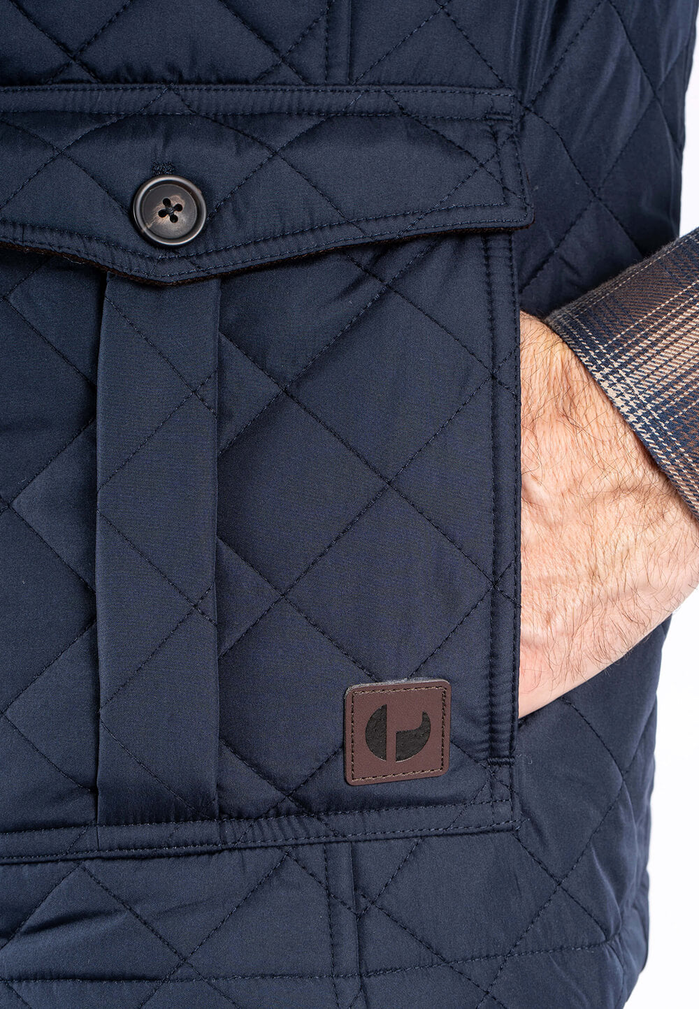 PRE HARALD QUILED GILET - NAVY