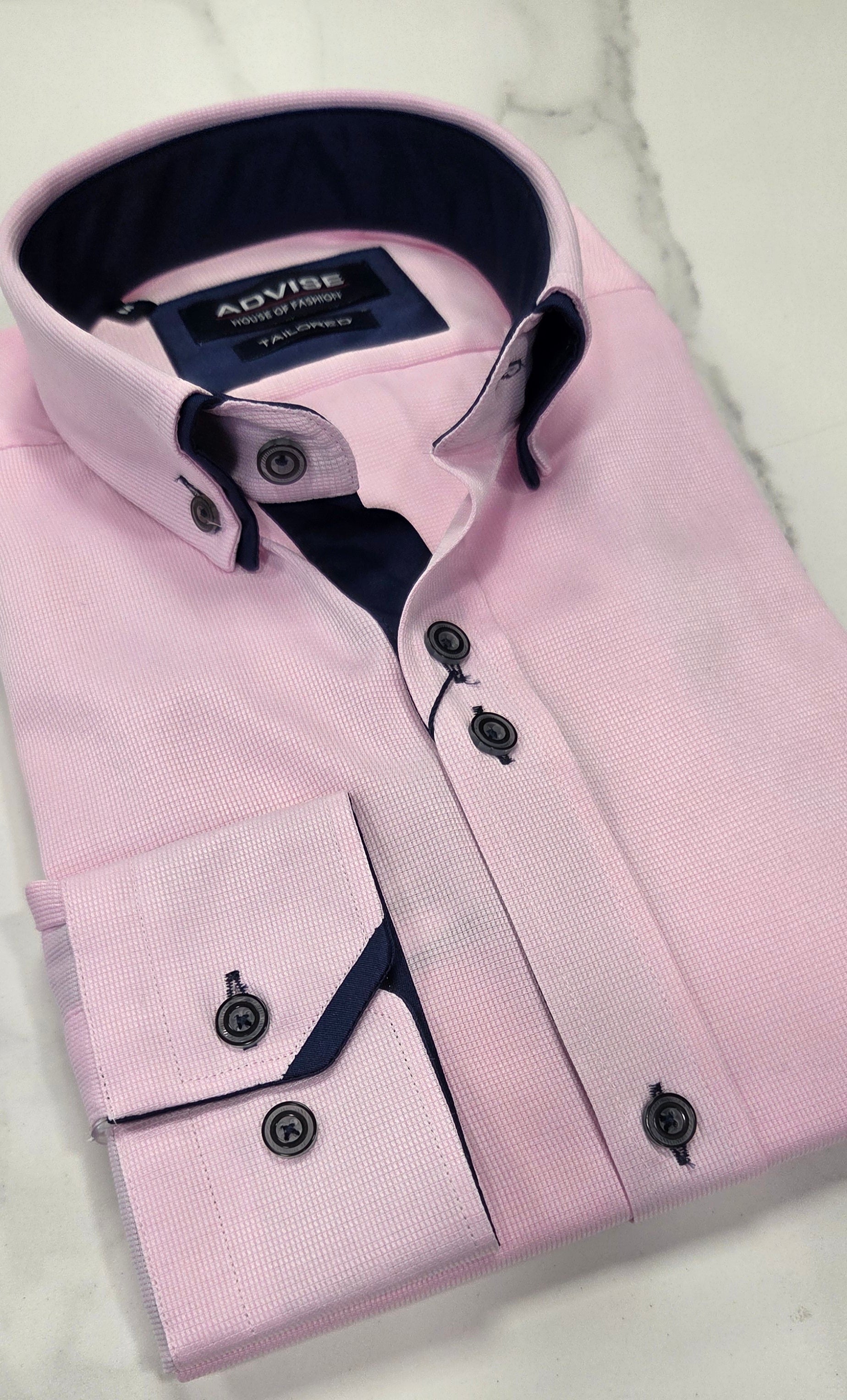 ADVISE DOUBLE COLLAR SHIRT (AD-896) - PINK