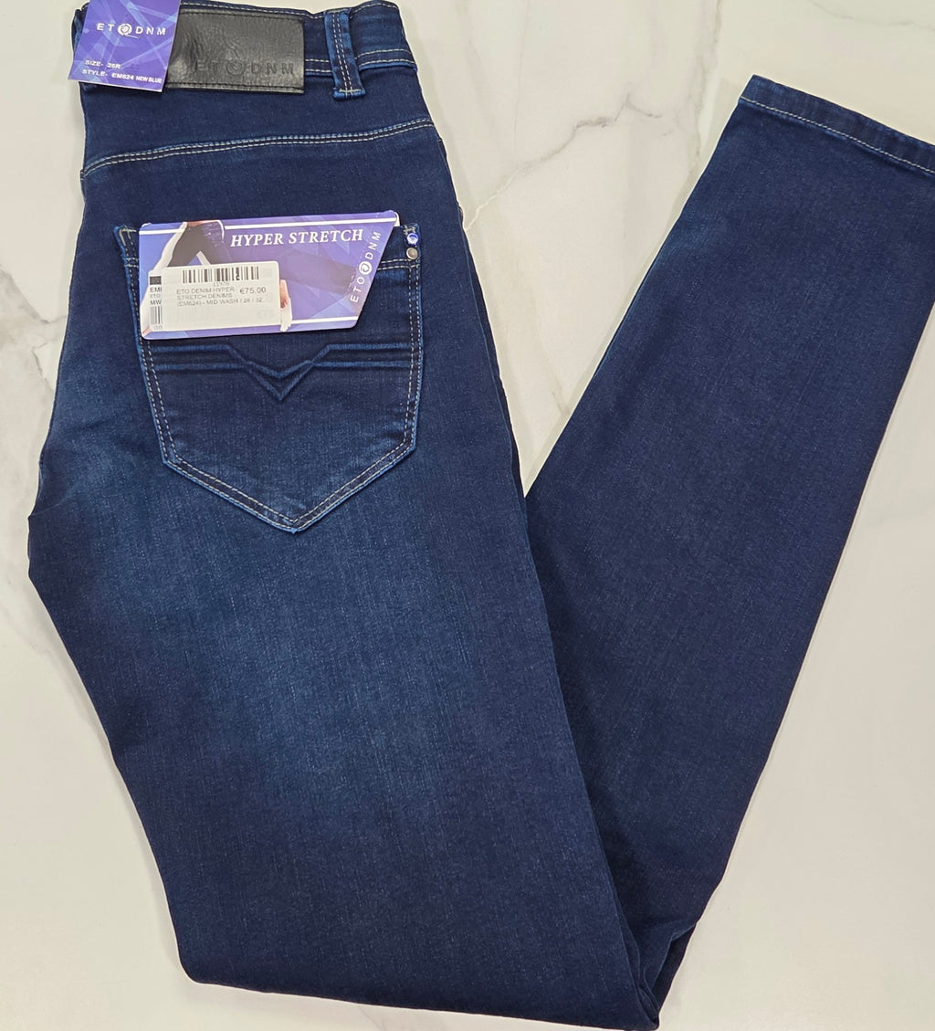ETO DENIM HYPER STRETCH DENIMS - MID WASH