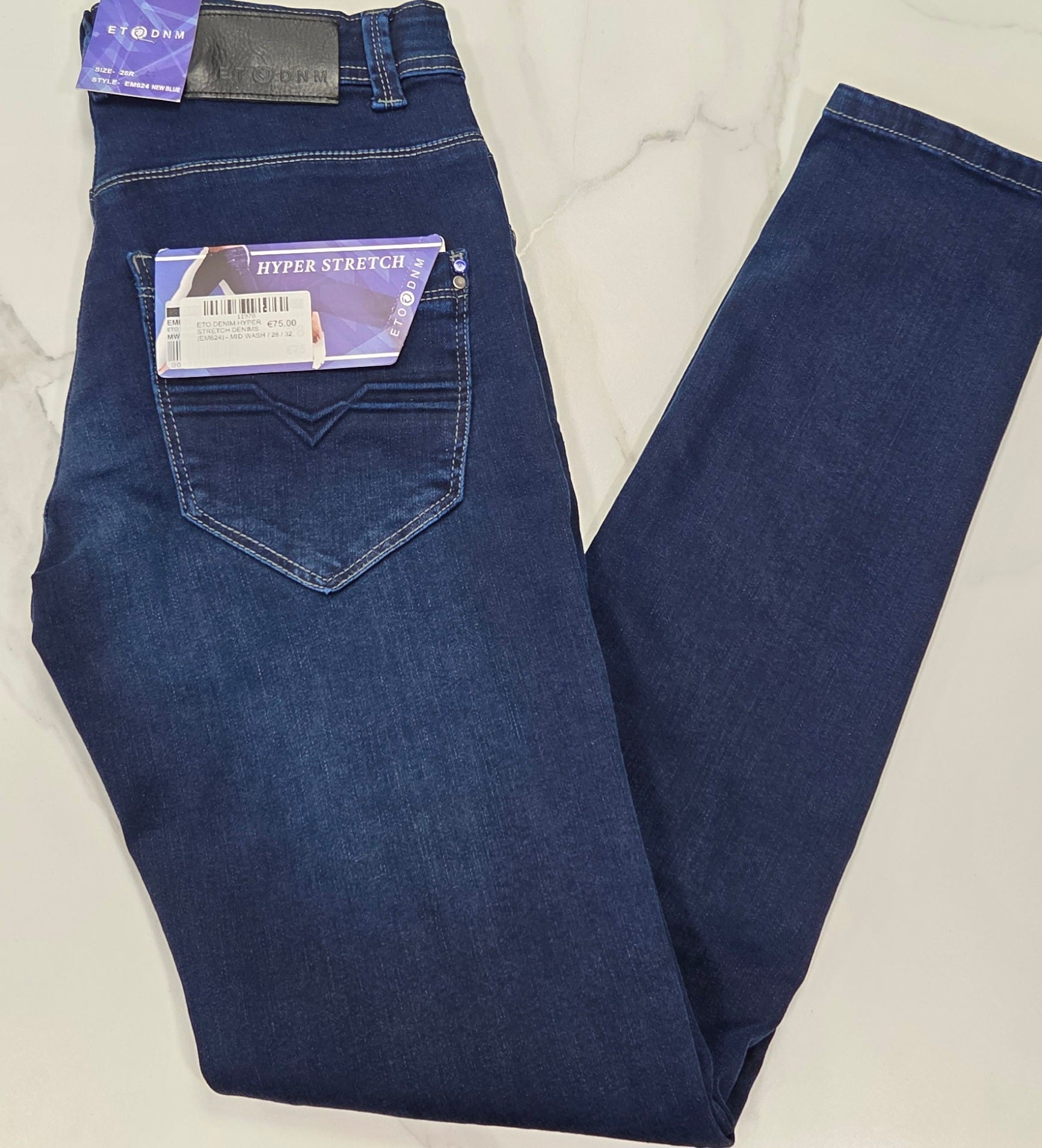 ETO DENIM HYPER STRETCH DENIMS - MID WASH