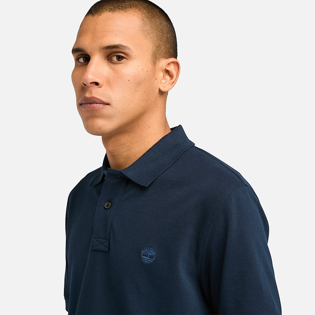 TIMBERLAND PIQUE POLO SHIRT  - NAVY