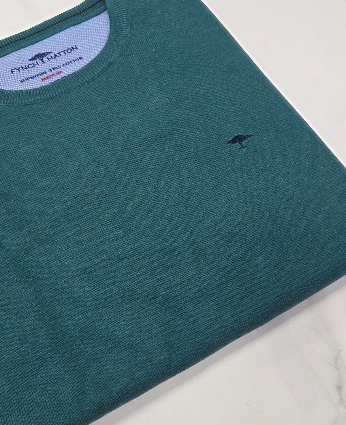 FYNCH HATTON O-NECK KNITWEAR  - GREEN