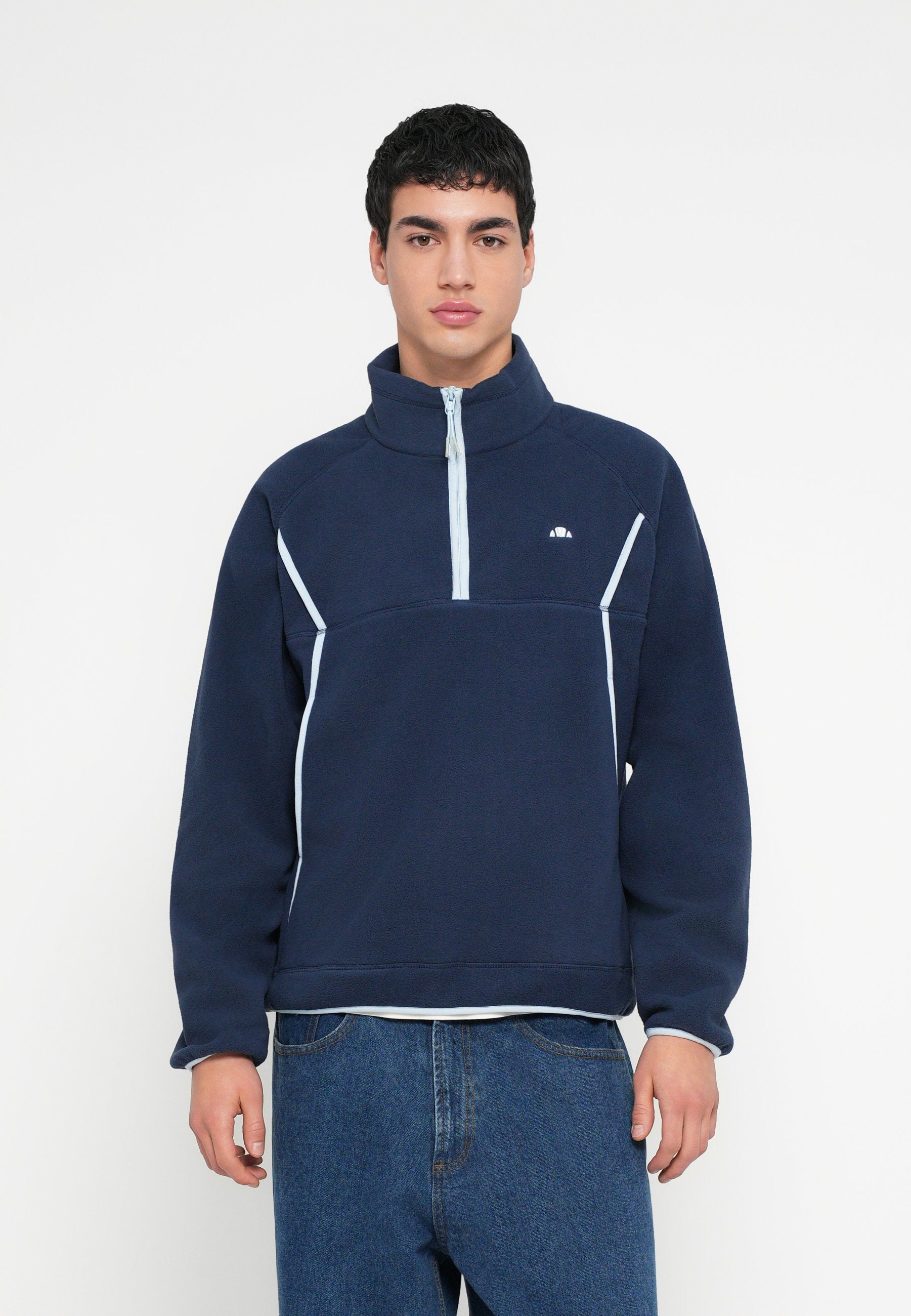 ELLESSE CAPONIE 1/4 ZIP FLEECE  -NAVY