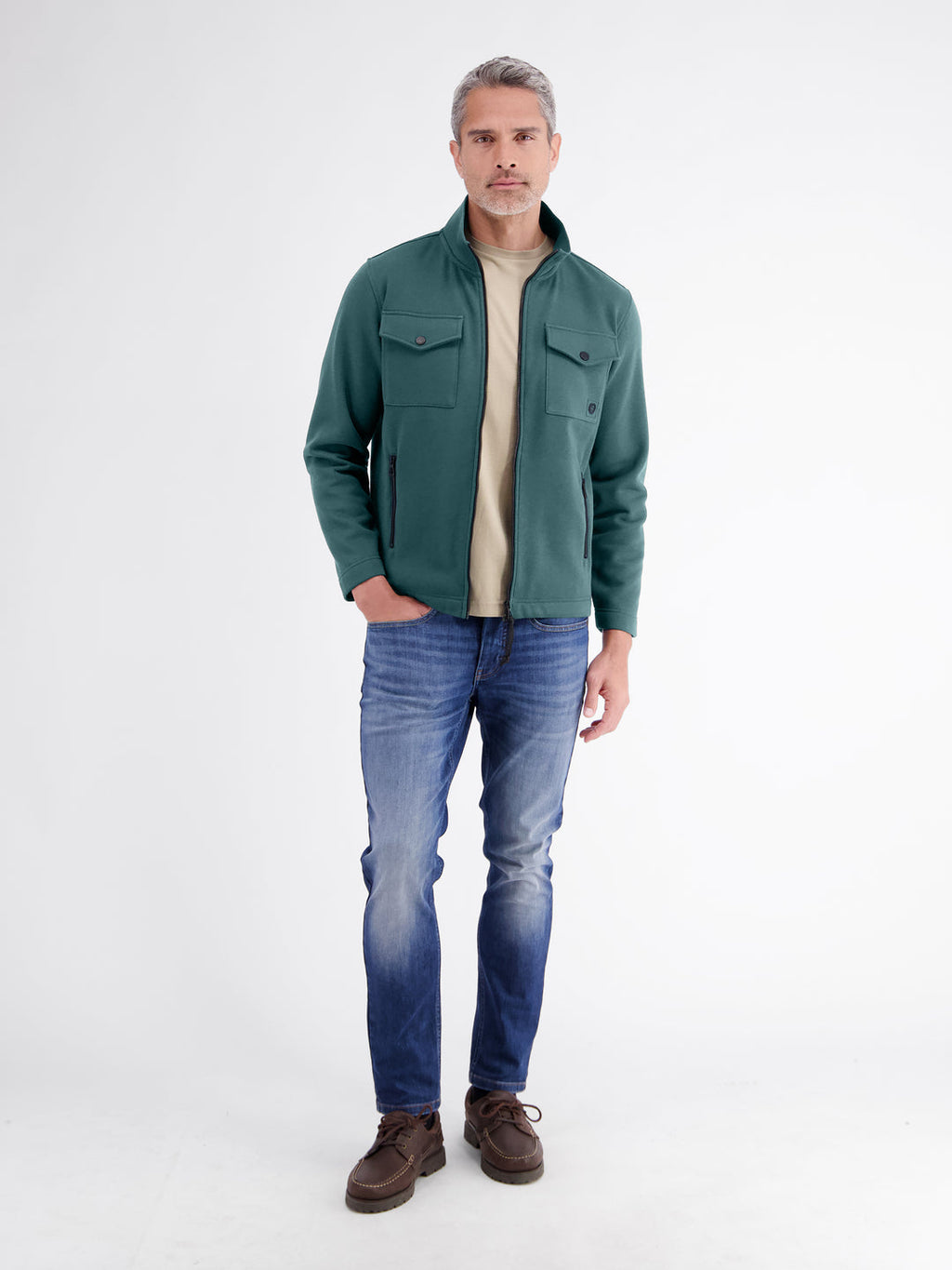 LERROS FELPA OVERSHIRT SWEAT  -FOREST