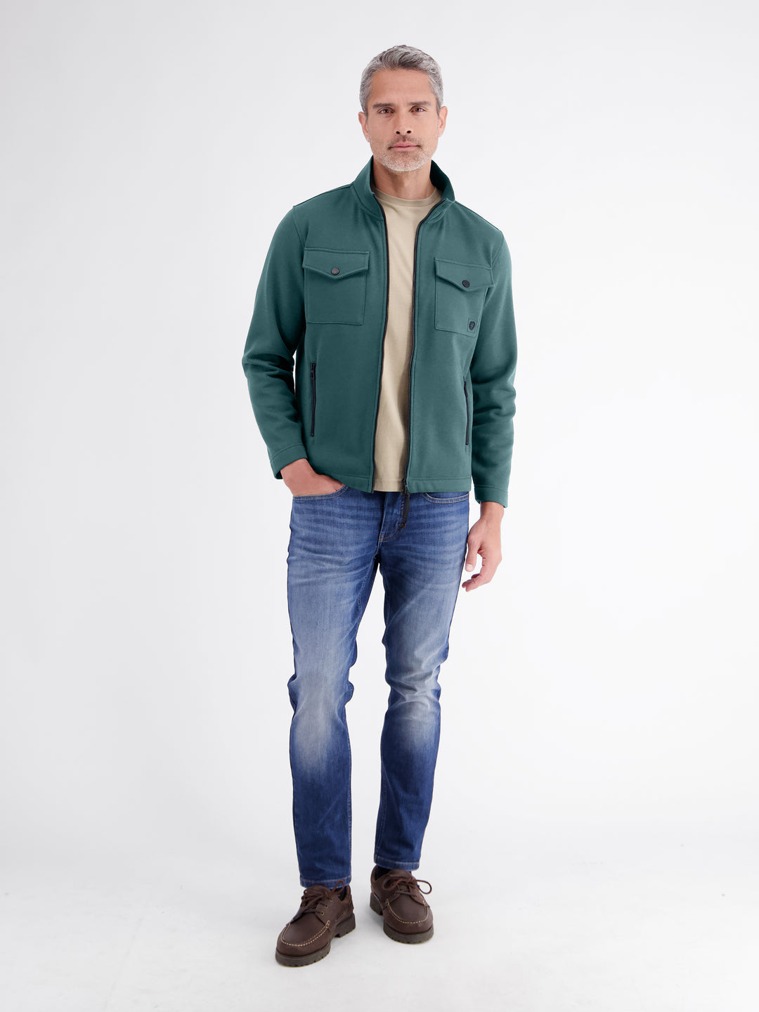 LERROS FELPA OVERSHIRT SWEAT  -FOREST