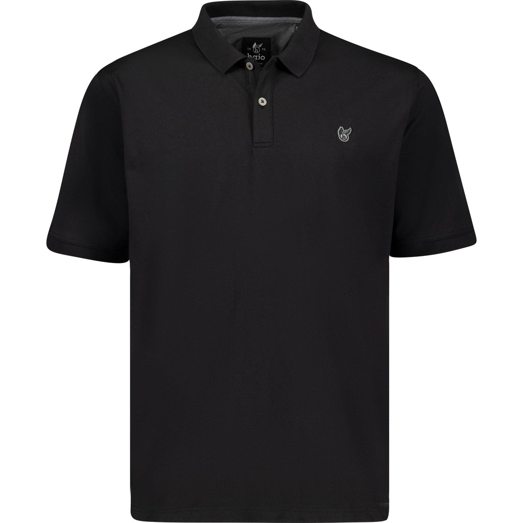 HAJO POLOSHIRT PLUS 3XL - 6XL- BLACK
