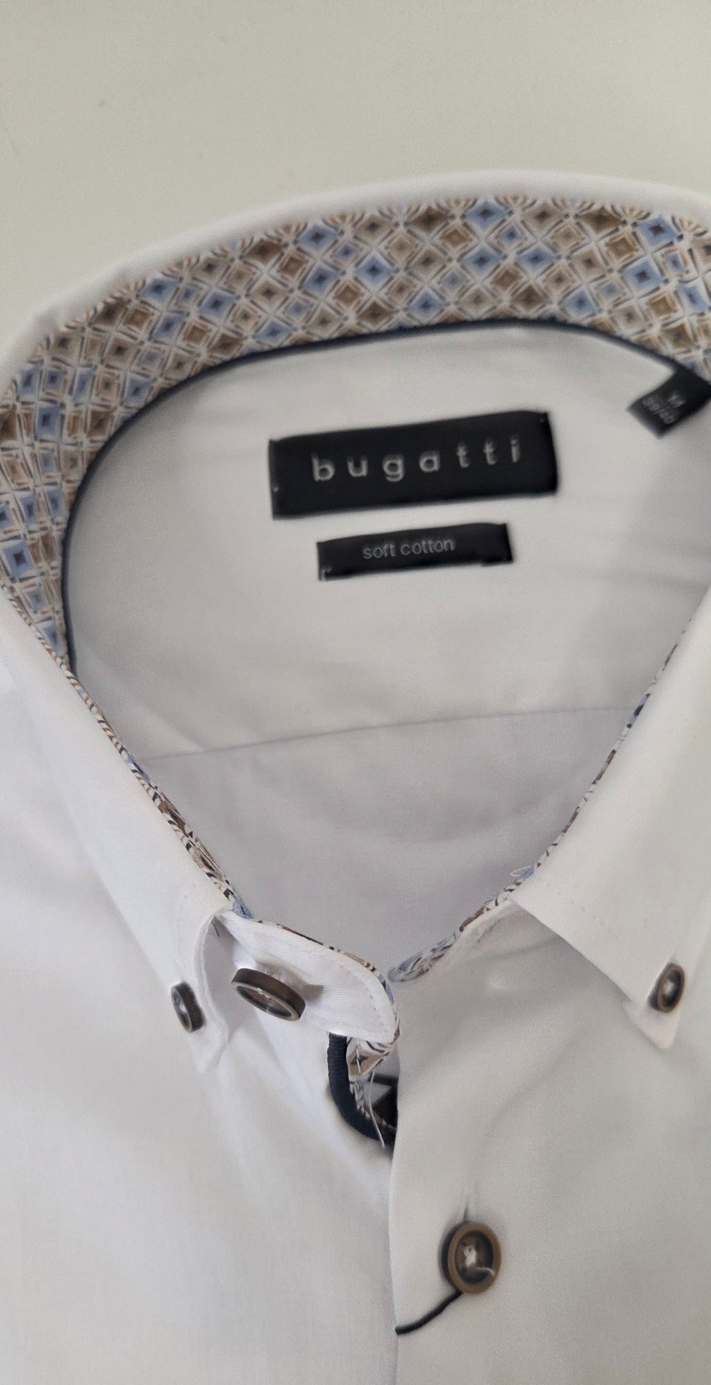 BUGATTI L/S SHIRT - WHITE