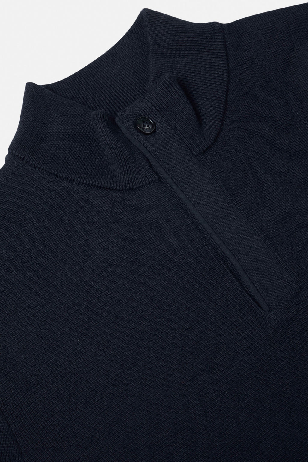 BENETTI ROSS 1/4 ZIP/BUTTON KNITWEAR - NAVY