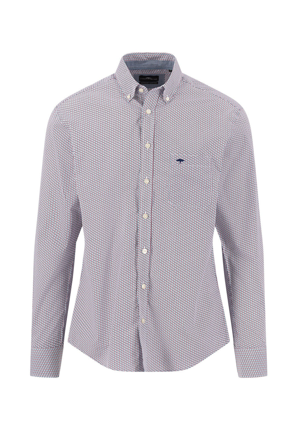 FYNCH HATTON PATTERN L/S SHIRT (16085370/416) - BLUE/RED