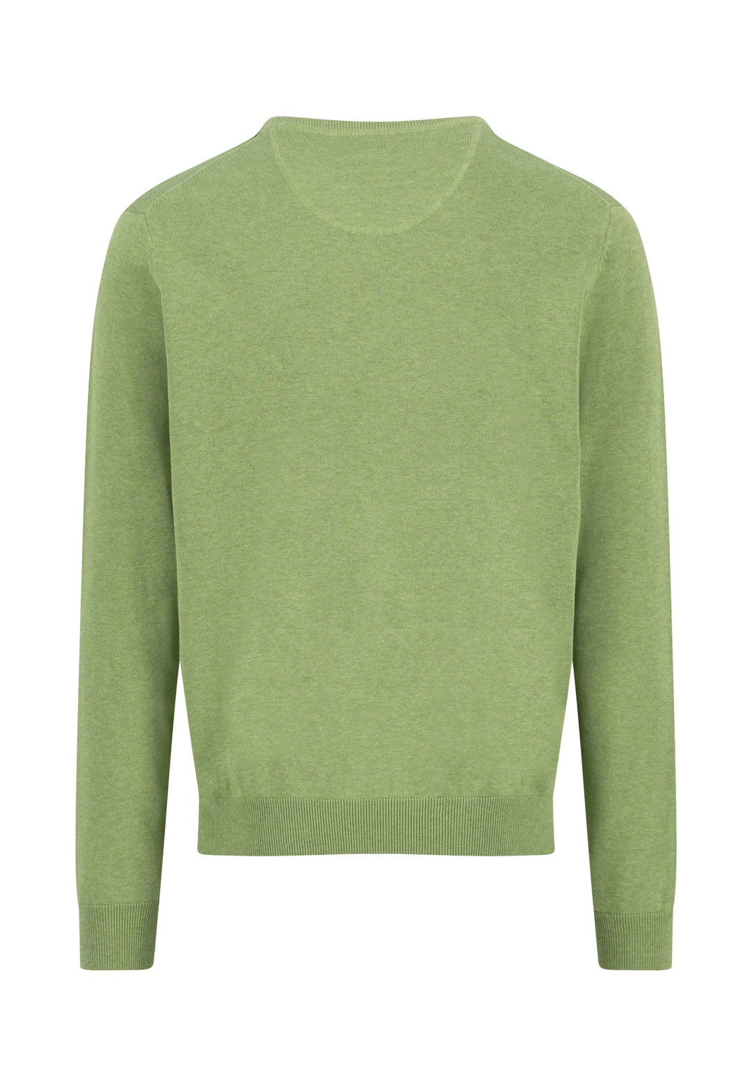 FYNCH HATTON SUPERFINE V-NECK KNITWEAR  - GREEN