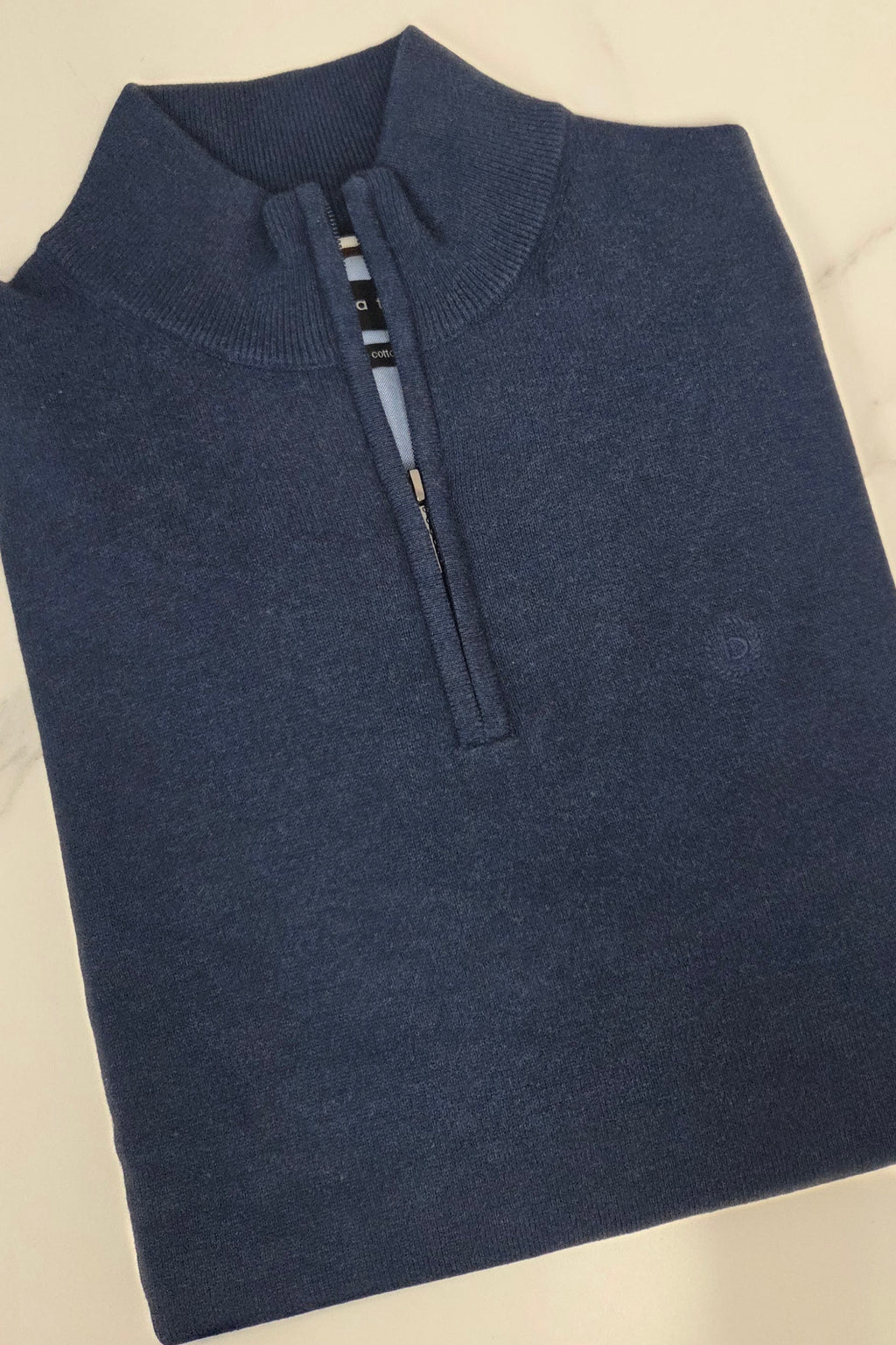 BUGATTI 1/4 ZIP KNITWEAR (25529F/370)- NAVY