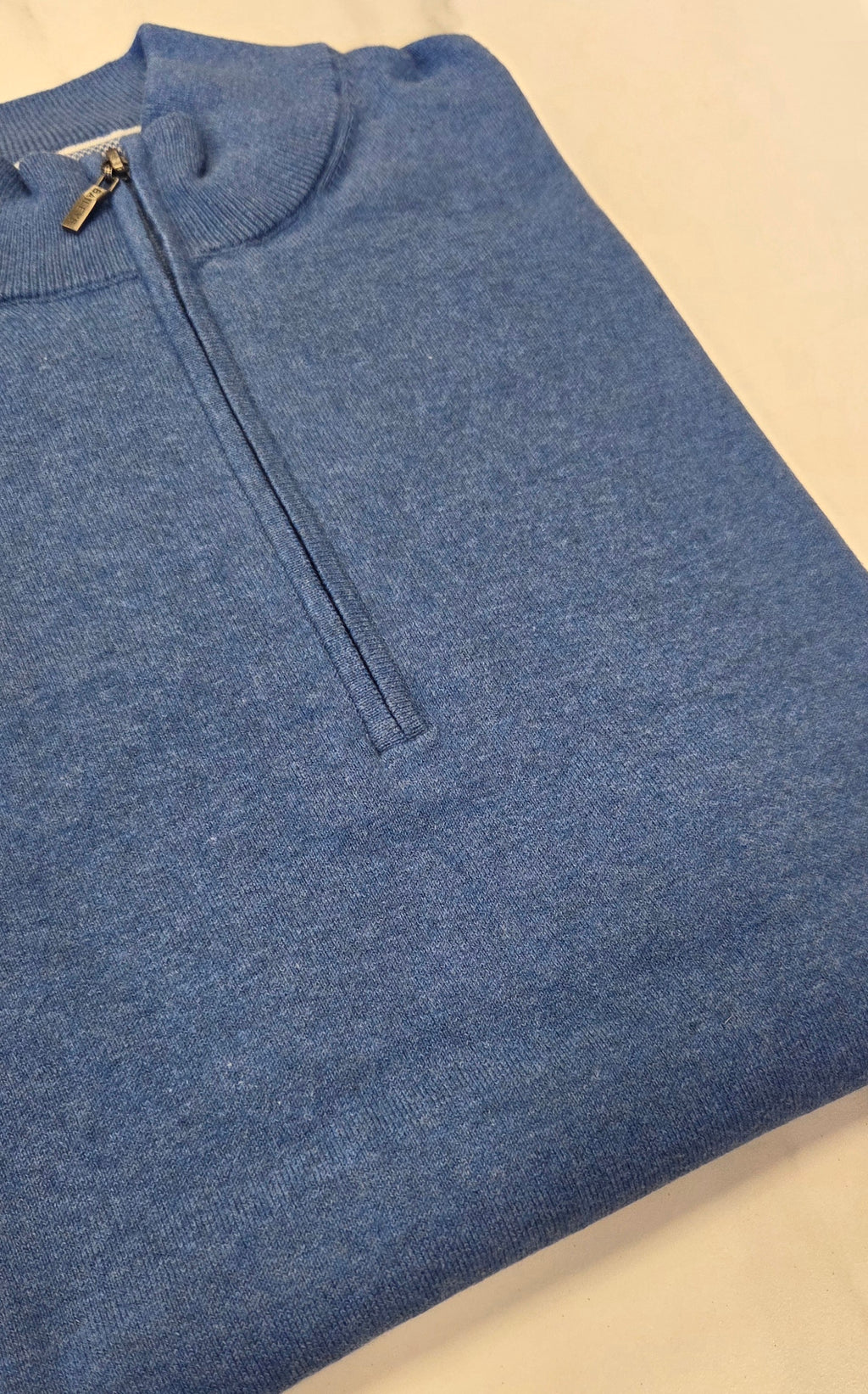 BAILEYS 1/4 ZIP KNITWEAR PLUS SIZED 3XL - 5XL  - OCEAN BLUE