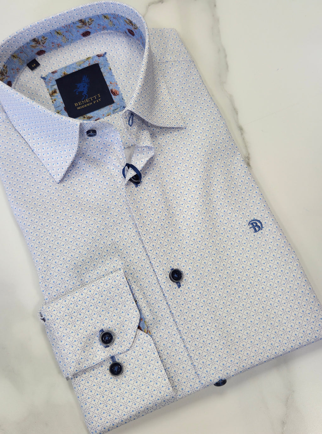 BENETTI RODGER L/S SHIRT - BLUE