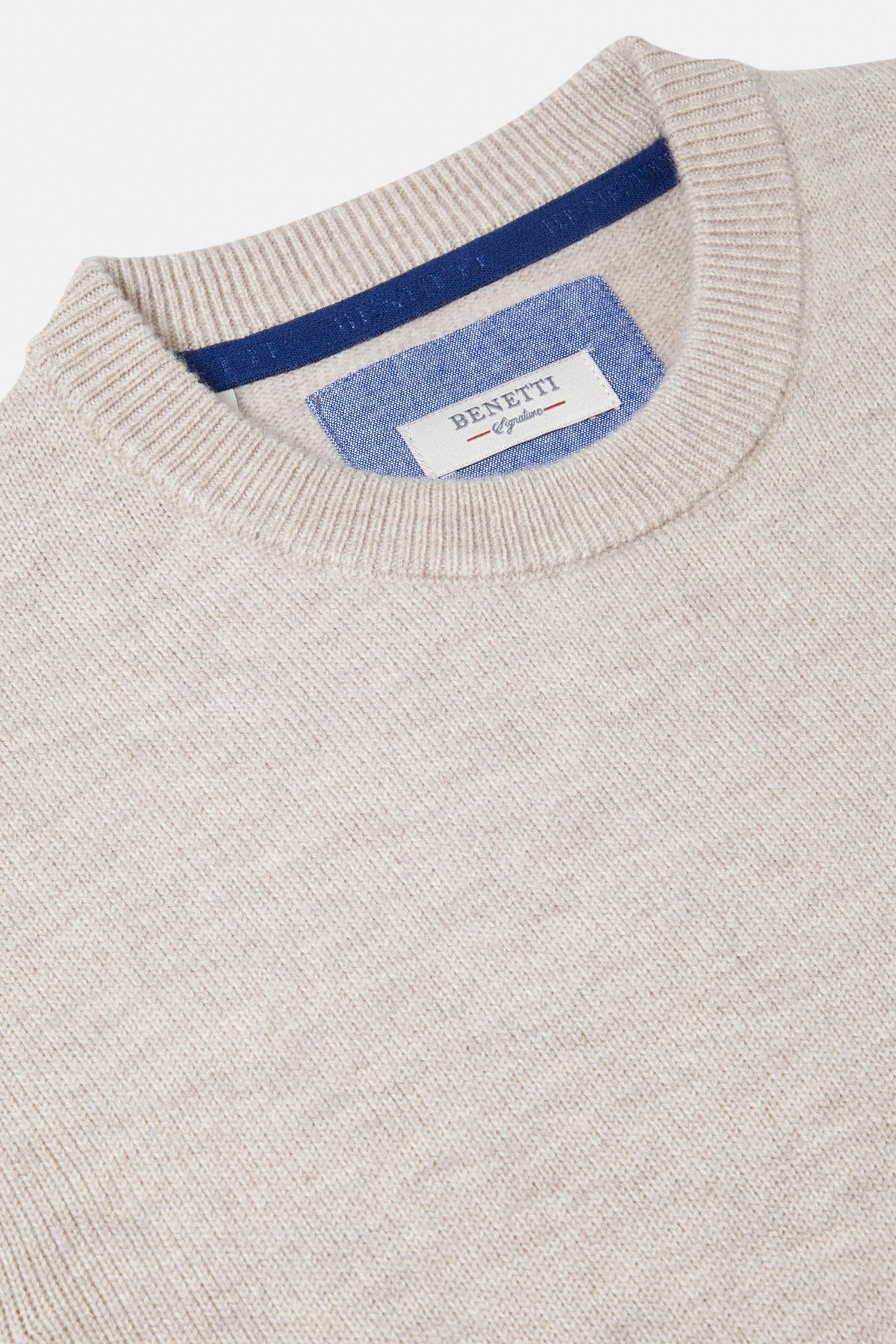 BENETTI FRANCO CREW NECK KNITWEAR - BEIGE