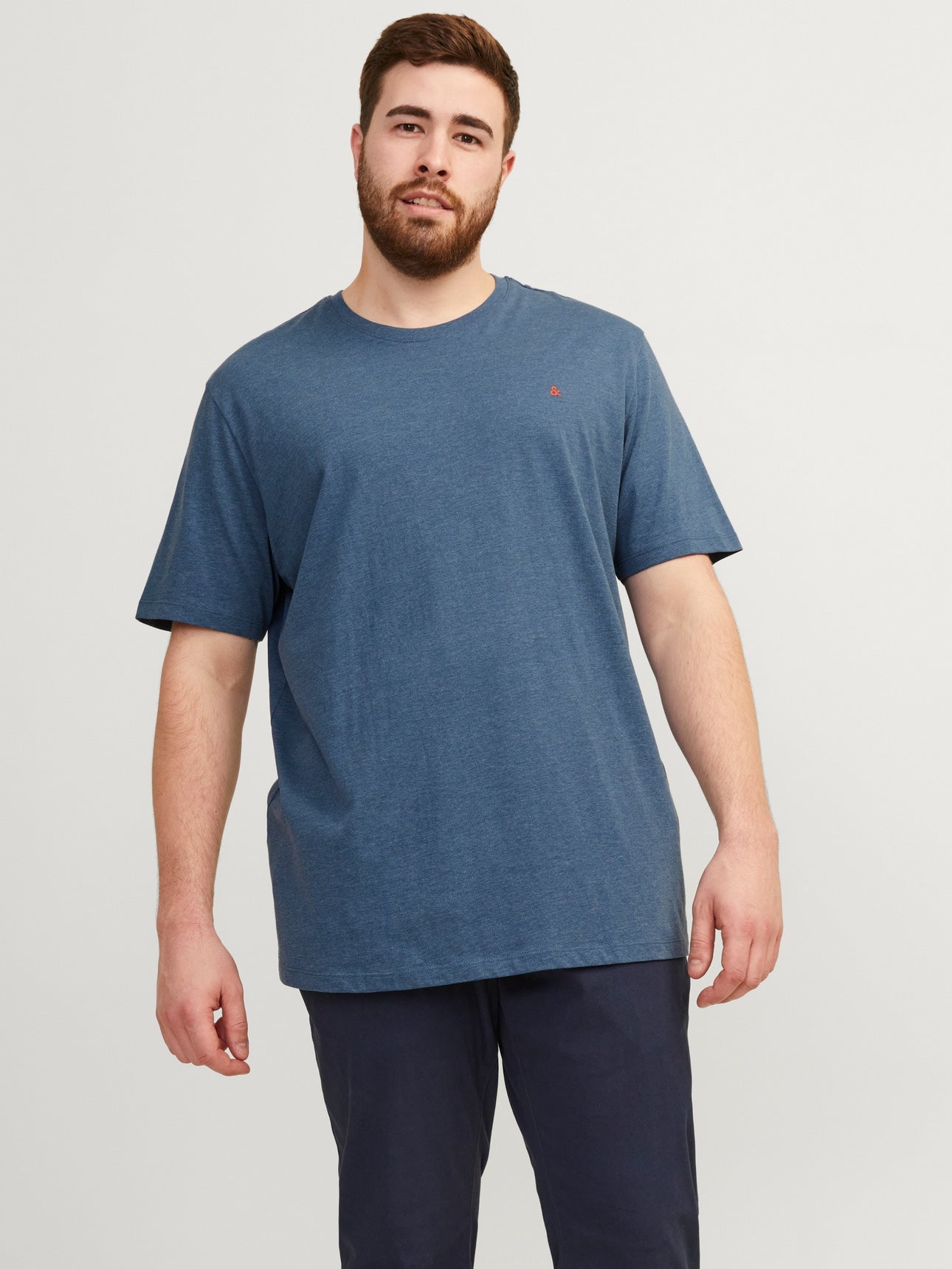 JACK & JONES T-SHIRT PLUS SIZE - DENIM BLUE