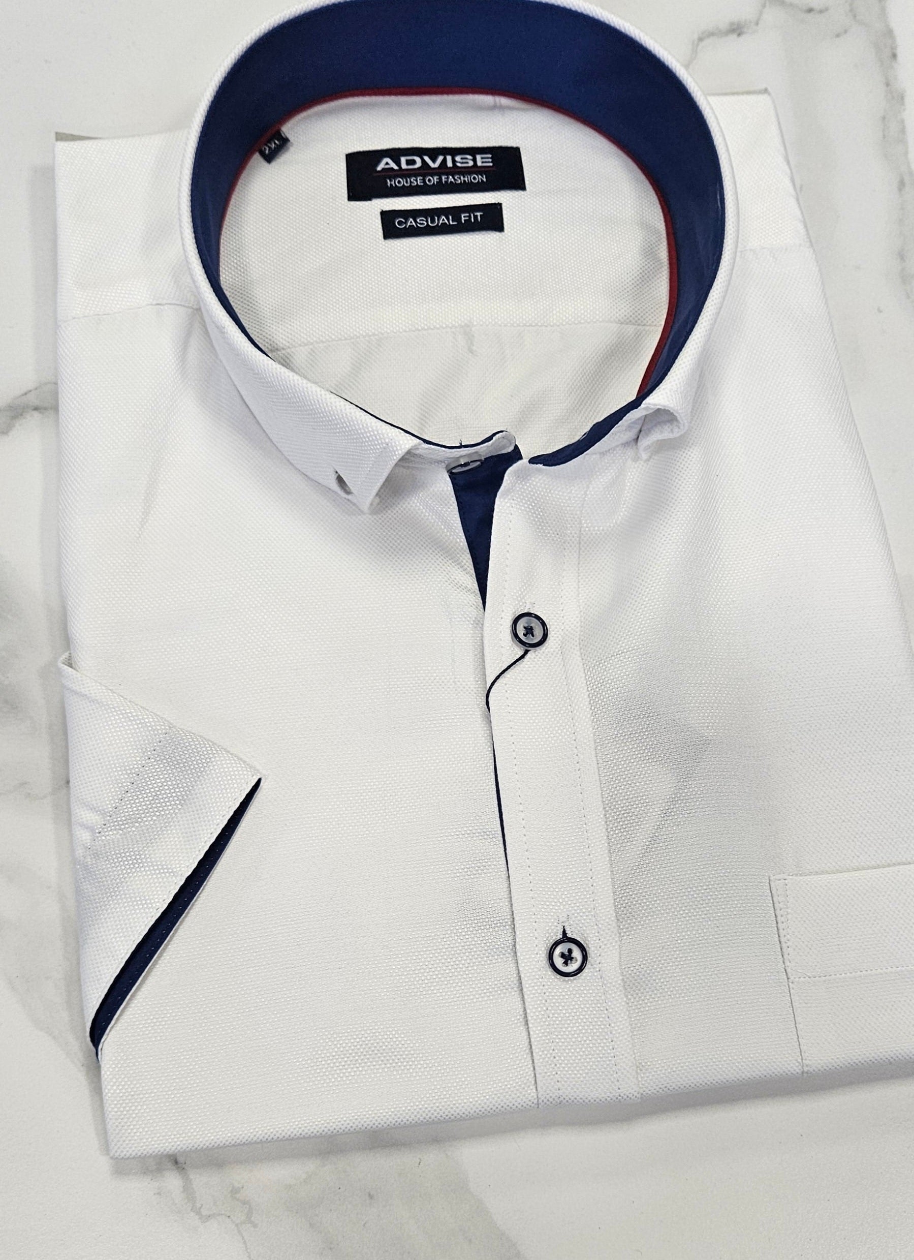 ADVISE S/S SHIRT PLUS SIZE  - WHITE