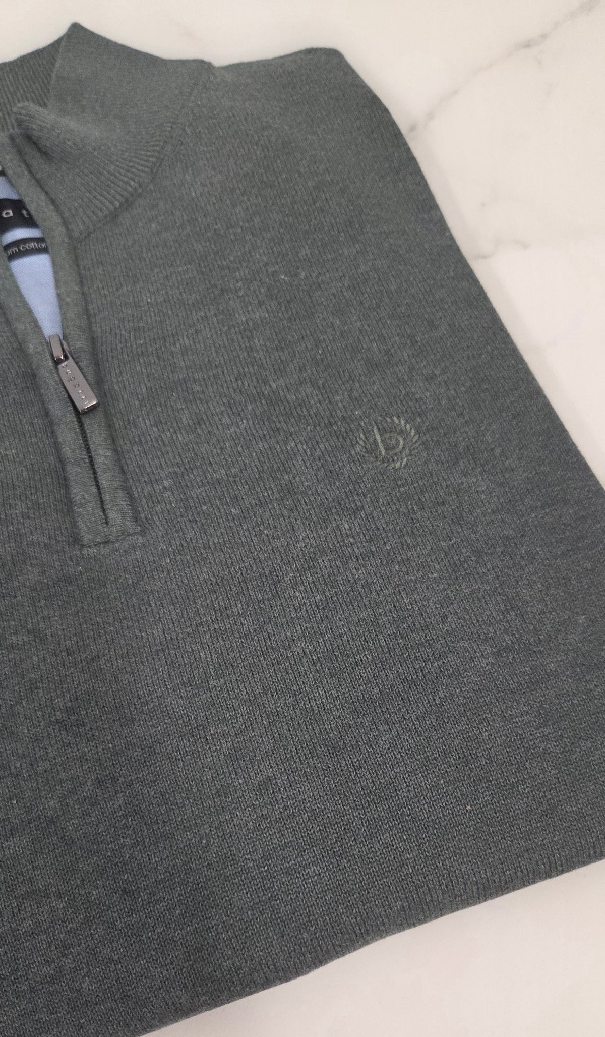 BUGATTI 1/4 ZIP KNITWEAR (25529F/150) - SAGE