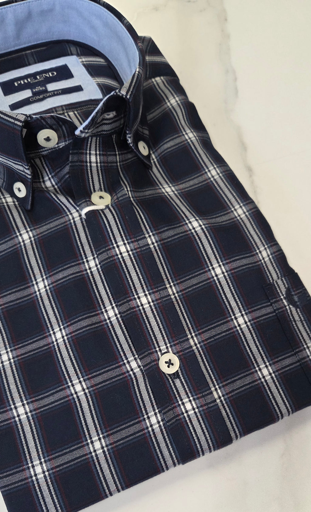 PRE END ROME L/S SHIRT - DARK DENIM