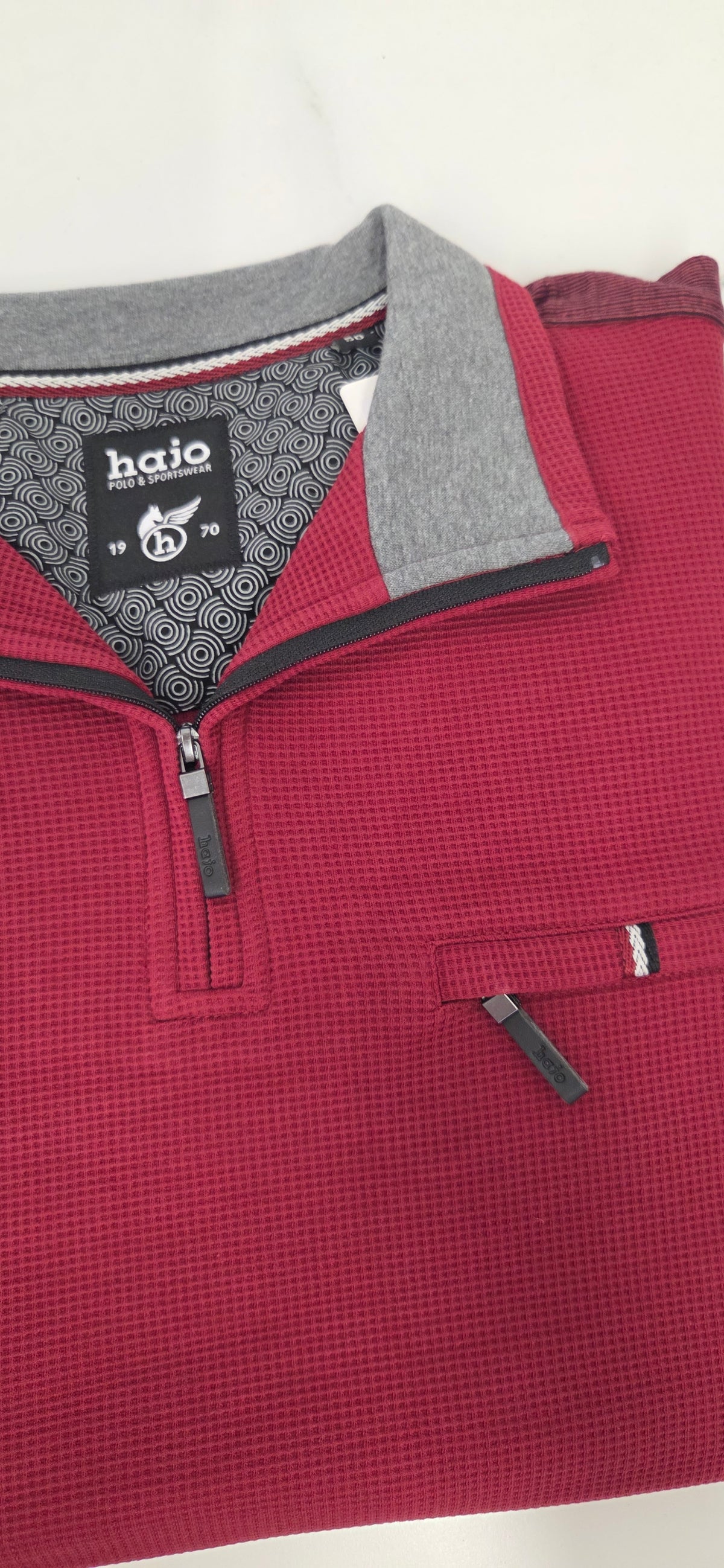 HAJO 1/2 ZIP SWEATSHIRT (28044/323) - RED