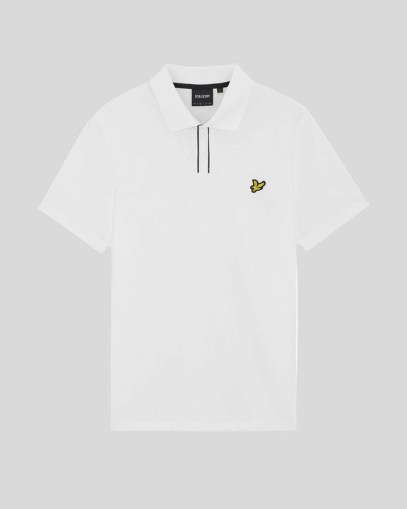 LYLE & SCOTT PLACKET TIPPED POLO SHIRT -WHITE