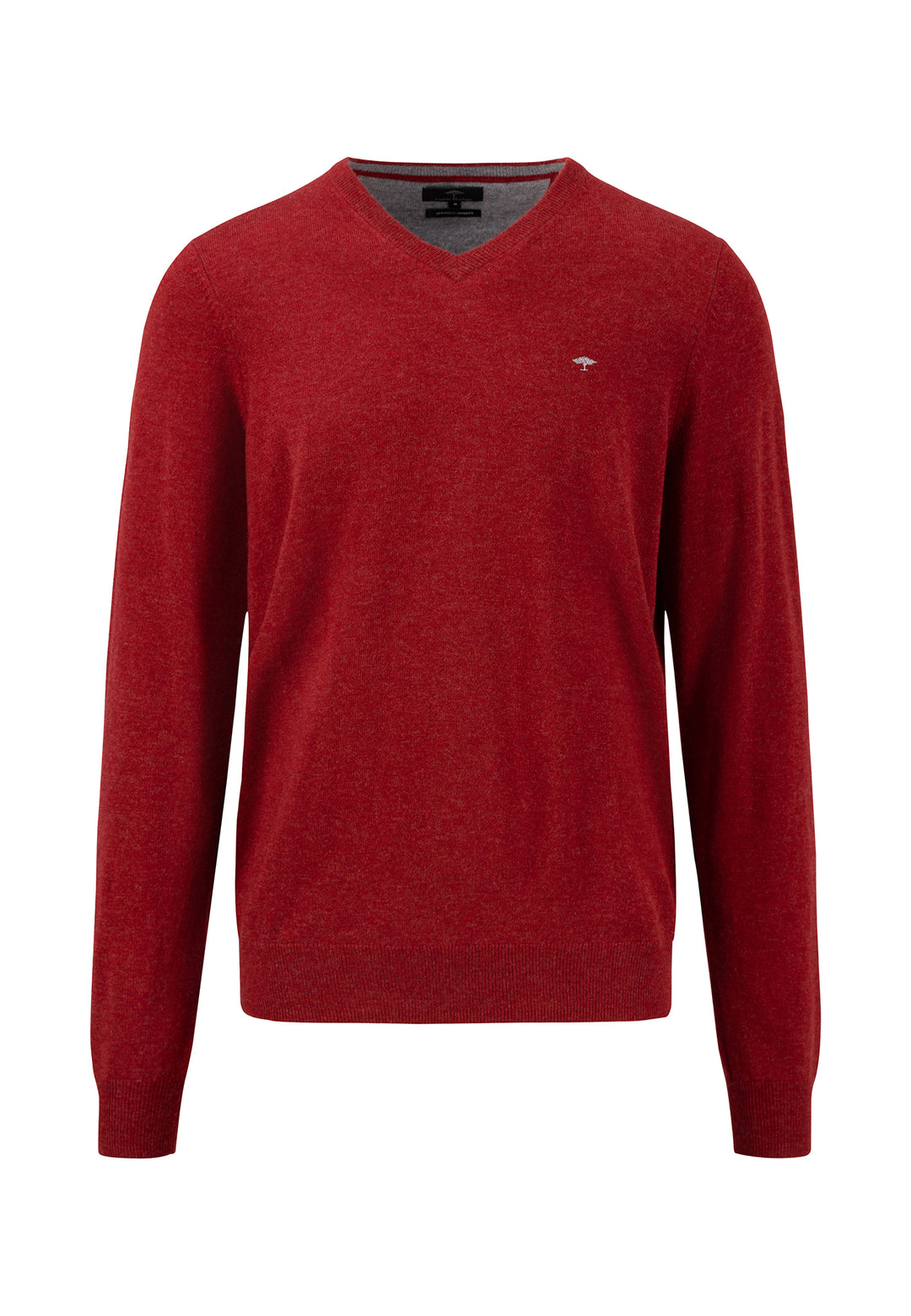 FYNCH HATTON SUPERFINE V-NECK KNITWEAR - RED