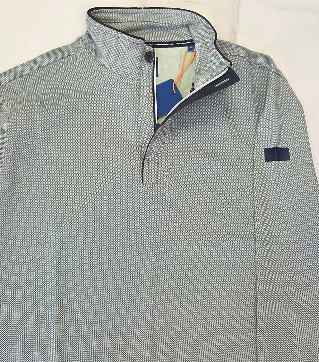 BAILEYS 1/4 BUTTON SWEATSHIRT (613147/71) - GREEN