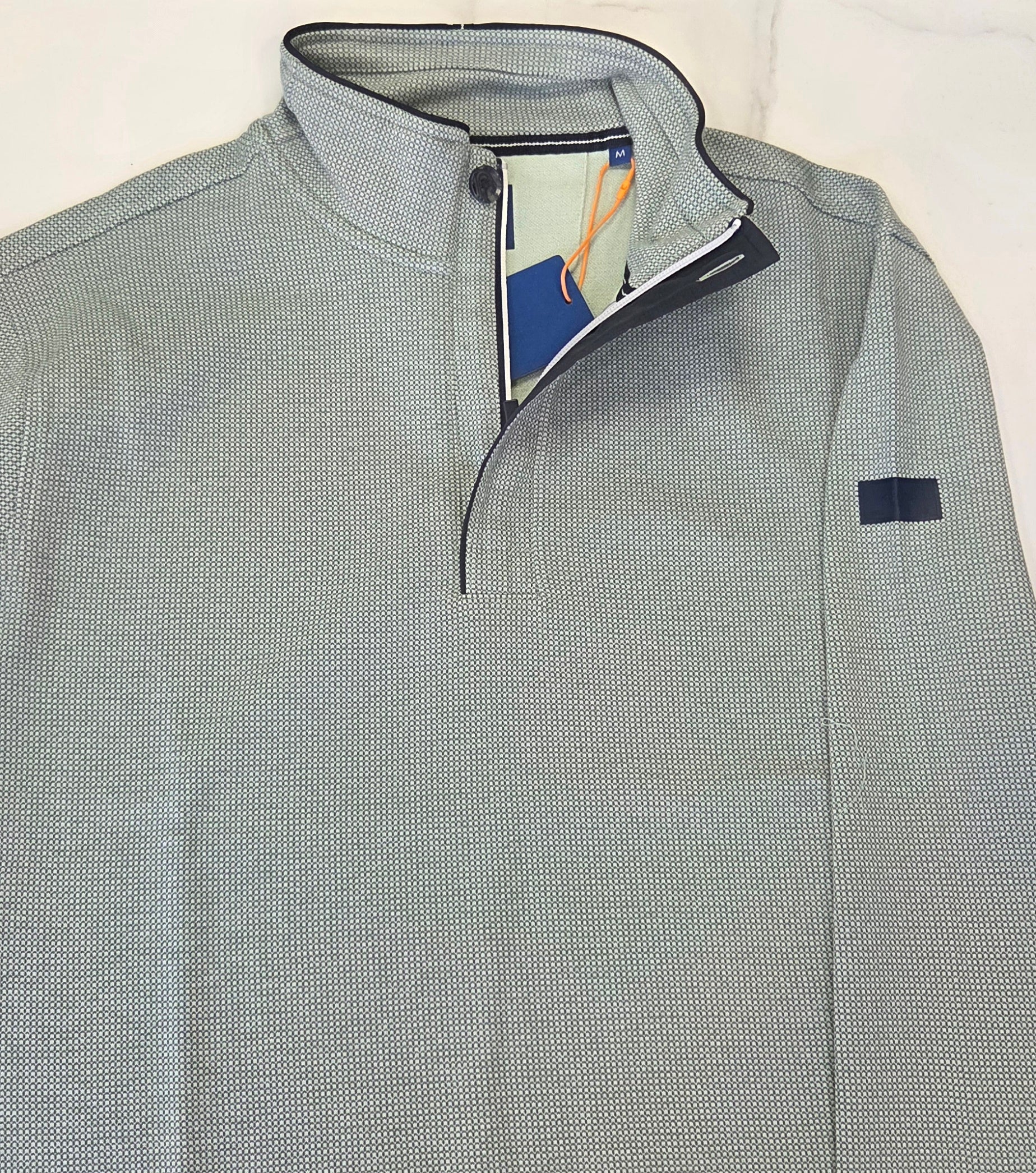 BAILEYS 1/4 BUTTON SWEATSHIRT (613147/71) - GREEN