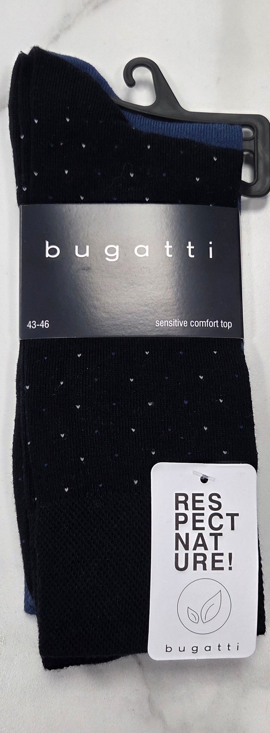 BUGATTI 2 PK SOCK (6383) - NAVY/BLUE