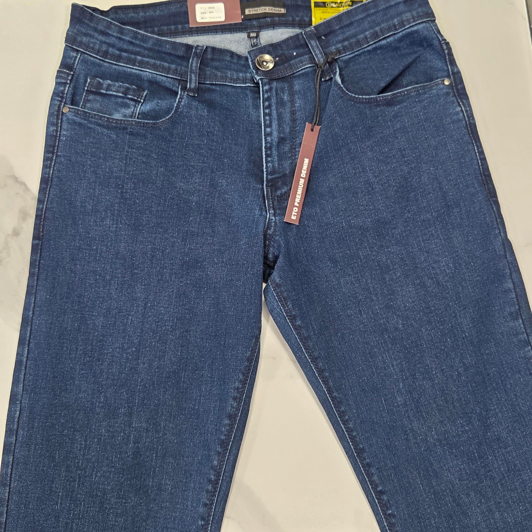 ETO JEANS EM629 STRAIGHT STRETCH DENIM - MID WASH