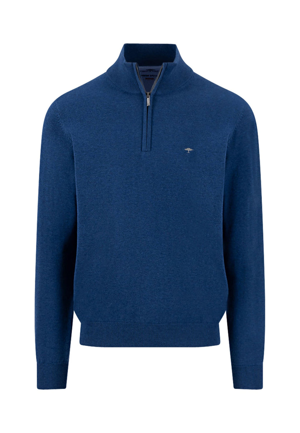 FYNCH HATTON 1/4 ZIP KNITWEAR (1613215/672) - MIDNIGHT